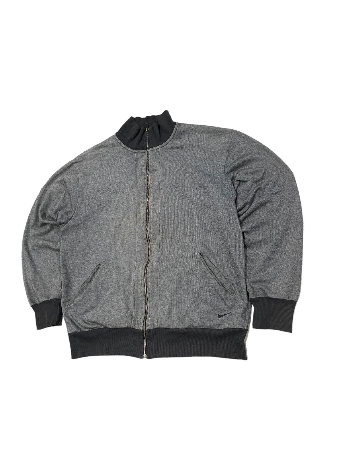 Nike × Vintage Vintage Nike Spellout Logo Zipper Bomber Jacket Size US L / EU 52-54 / 3 - 5 Thumbnail