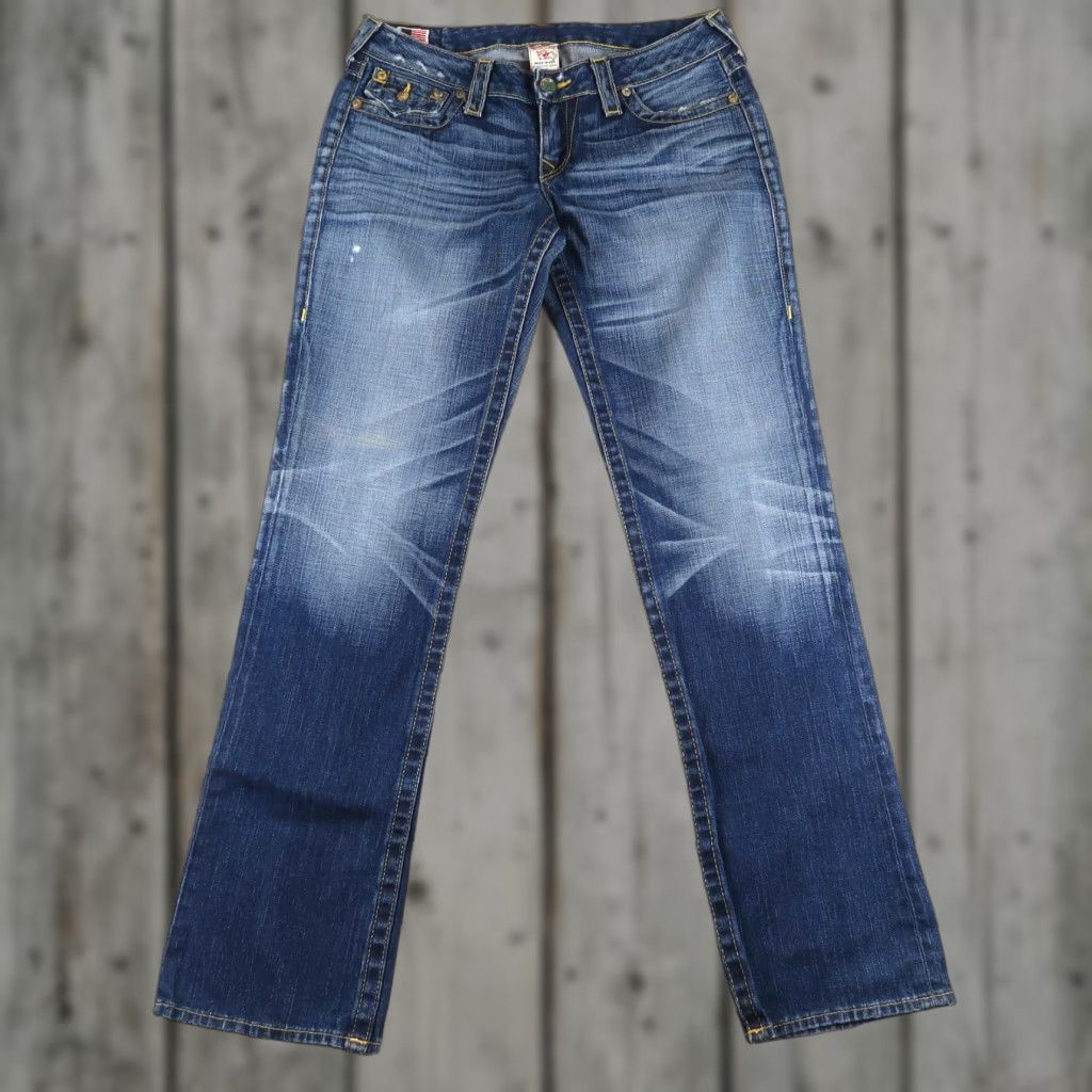 True Religion True Religion Billy Jeans Womens Size 30 Straight Leg Low Rise Flap Size 30" / US 8 / IT 44 - 1 Thumbnail