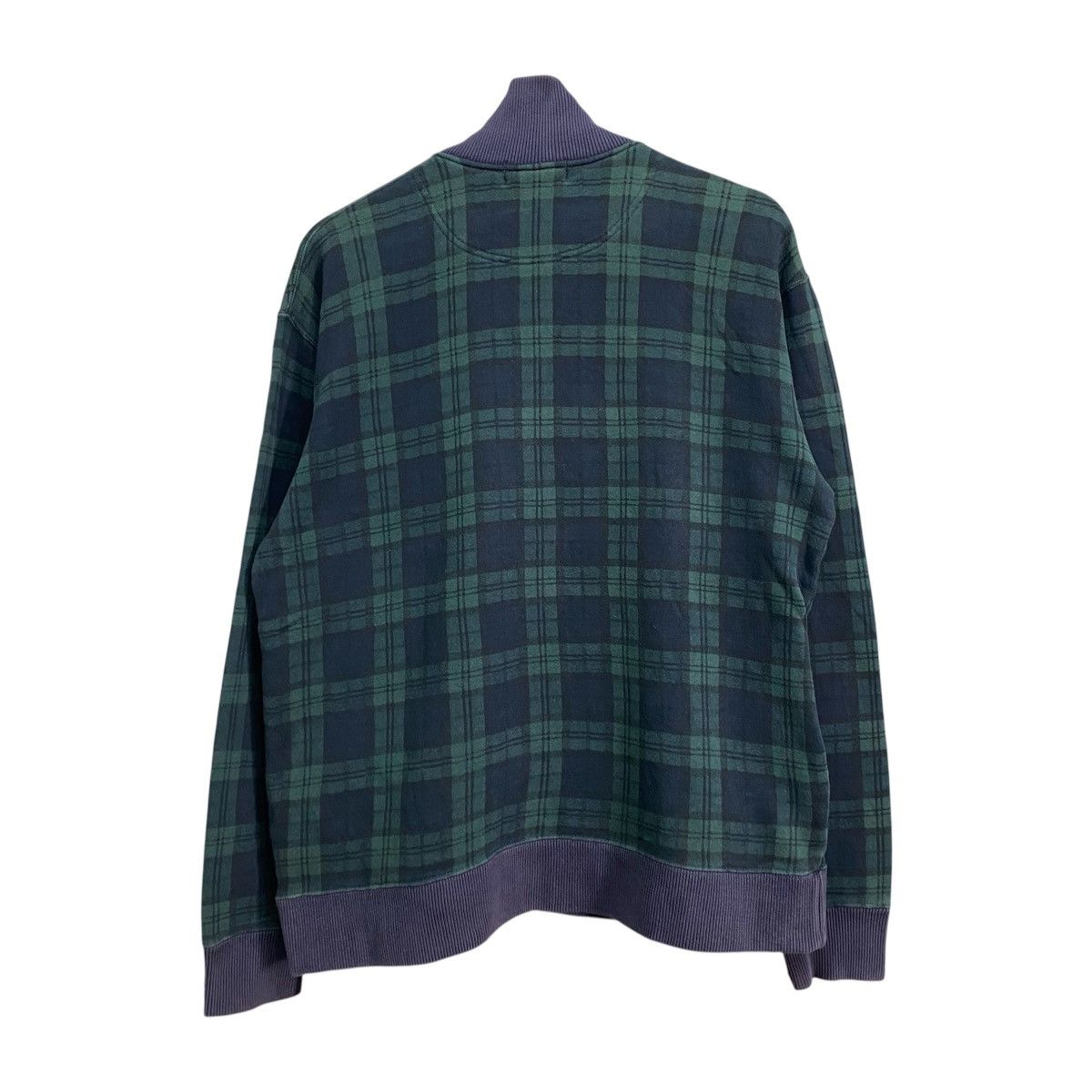 Polo Ralph Lauren VTG Polo Ralph Lauren Blackwatch Plaid Half-Zip Sweatshirt Size US M / EU 48-50 / 2 - 2 Thumbnail