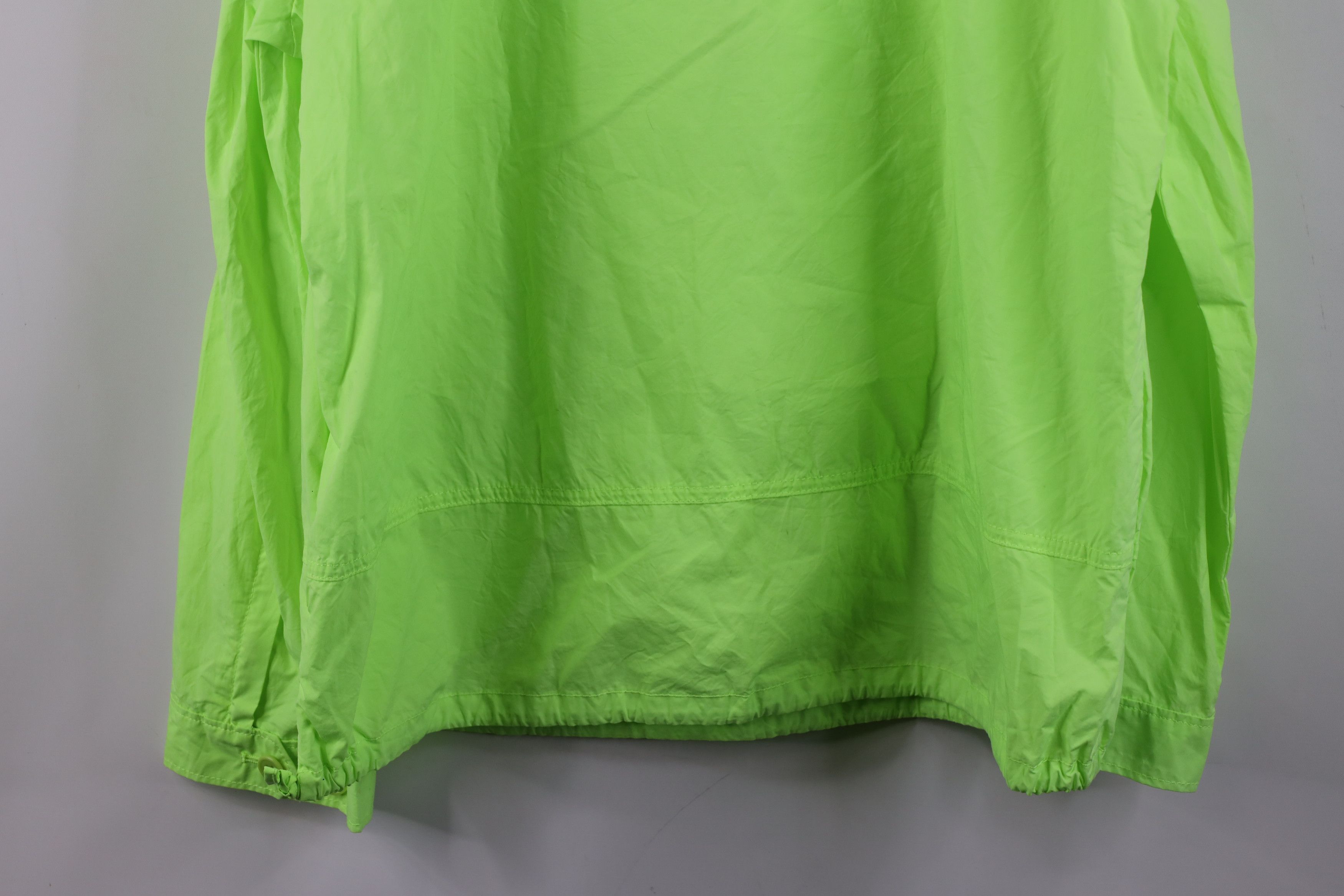 J.Crew Vintage Y2K J Crew Half Zip Hooded Anorak Jacket Lime Green Size L / US 10 / IT 46 - 14 Thumbnail