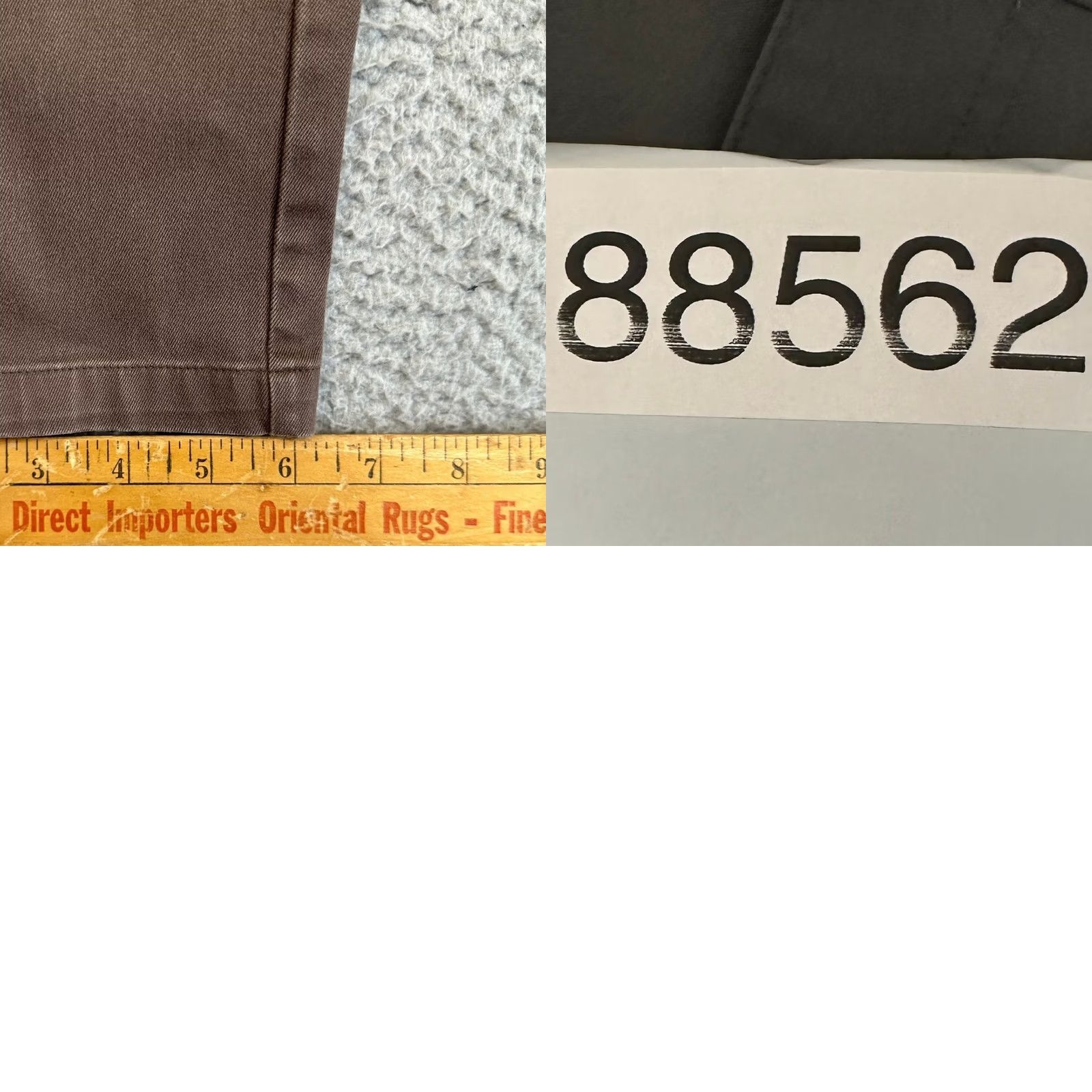 Vintage Hill City Everyday Slim Fit Chino Pants Brown 31X32 Slim Tapered Flat Front Pockets Casual Business Travel Mens Size US 31 - 8 Thumbnail