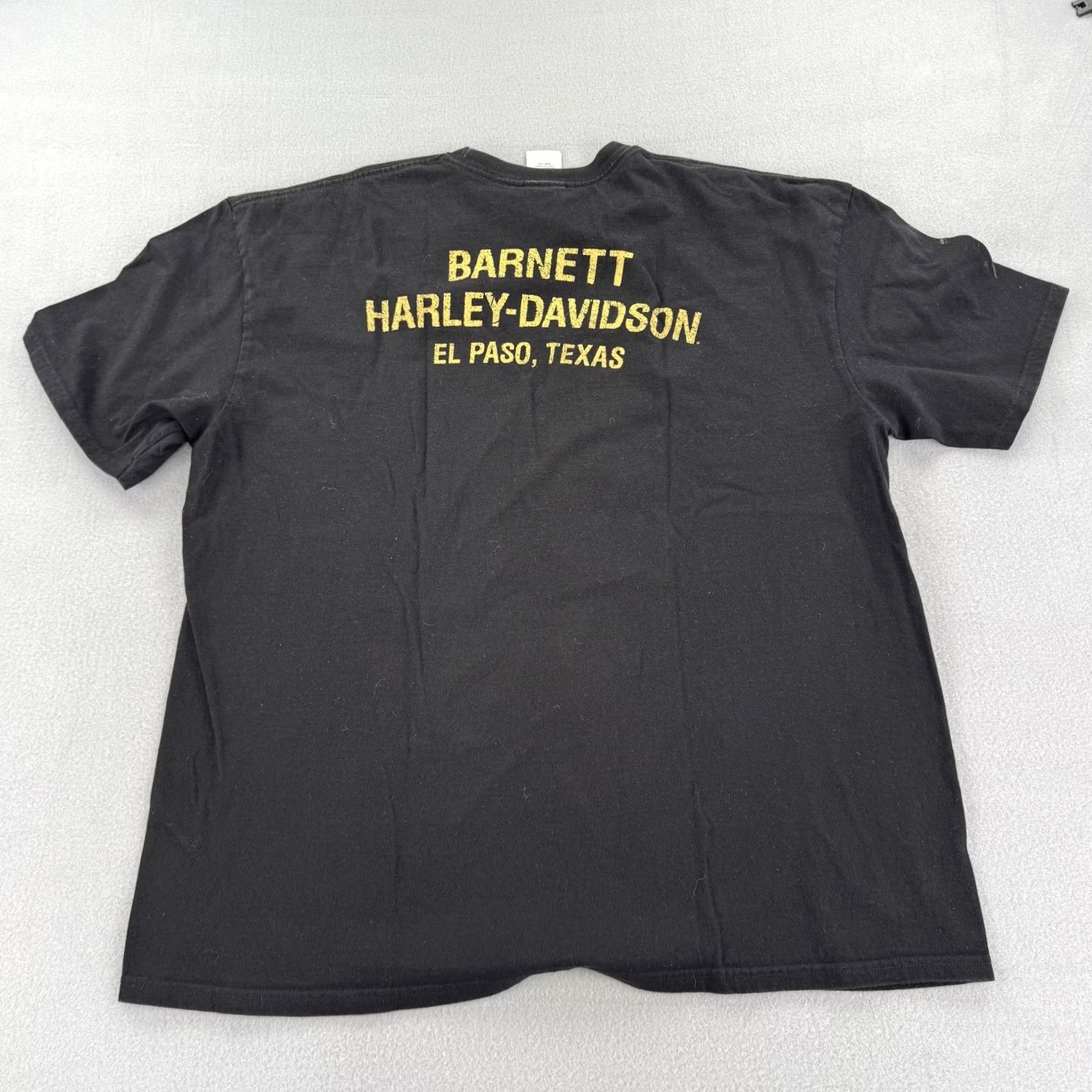 Harley Davidson Harley-Davidson Shirt Mens 2XL Black Graphic Tee Barnett El Paso Texas Motorcycle USA Shirt Mens 2XL Graphic Print Ladies? Size US XXL / EU 58 / 5 - 4 Thumbnail