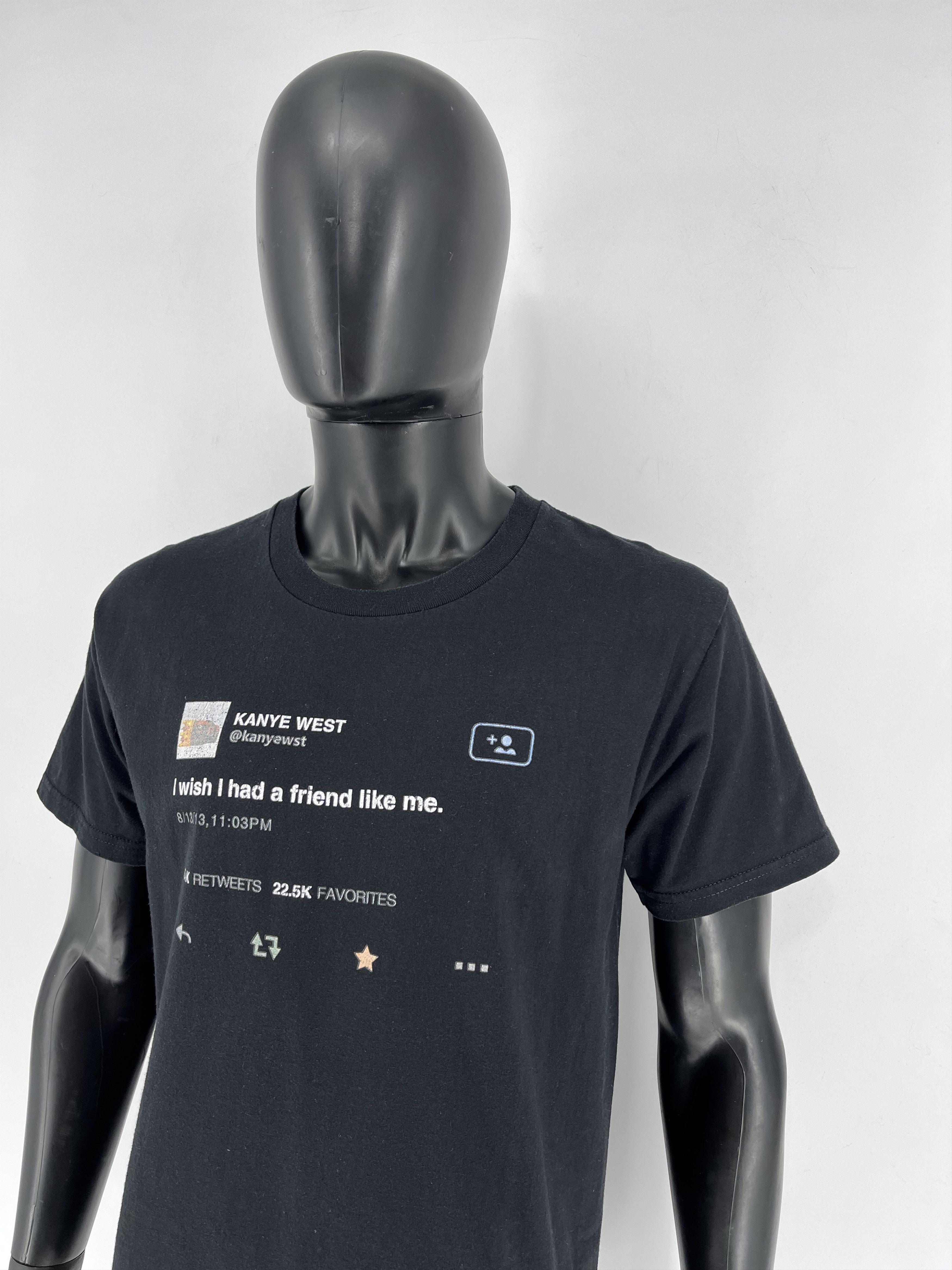 Band Tees × Rap Tees Y2K "I Wish I had A Friend Like Me" Kanye West Tweet Size US L / EU 52-54 / 3 - 8 Thumbnail