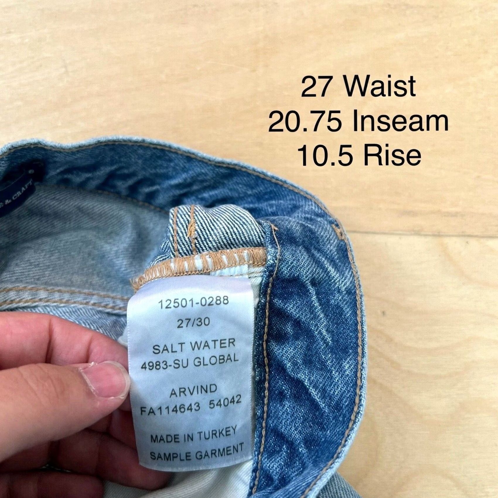 Levi's VINTAGE Levis Made and Crafted Jeans 27 Blue For Women Cropped 5-Pocket Denim Slim Fit Summer Womens Size 27" / US 4 / IT 40 - 6 Thumbnail