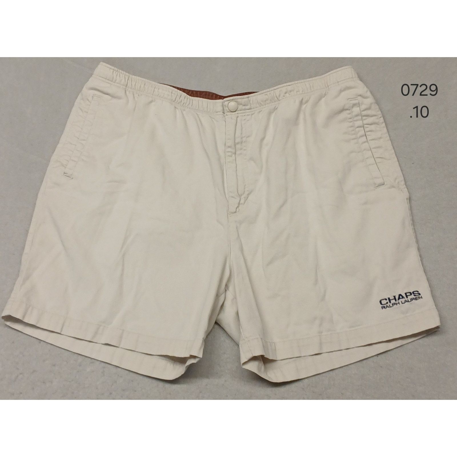 Chaps Chaps Ralph Lauren (Large) Men's Beige Vintage Cotton Shorts Size US 34 / EU 50 - 1 Thumbnail