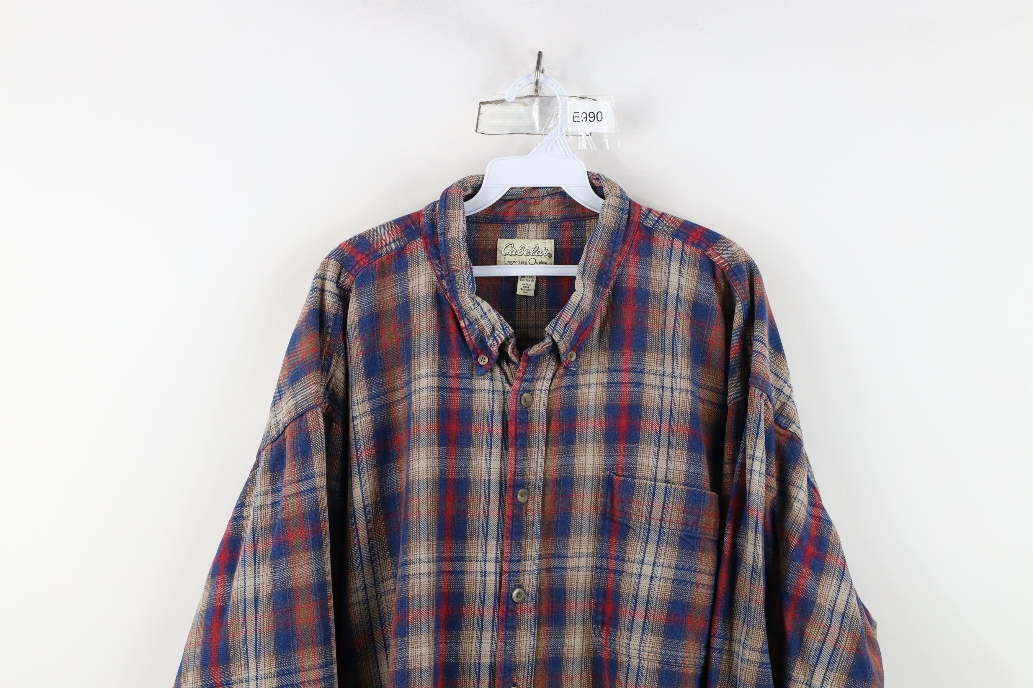 Cabelas Vintage Cabelas Heavyweight Flannel Button Down Shirt Plaid Size US XXL / EU 58 / 5 - 2 Thumbnail