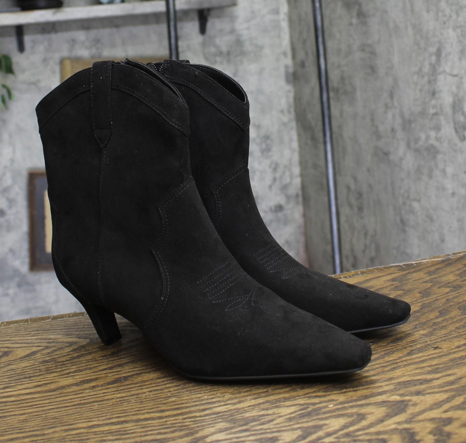 Other Inc International Concepts Booties Black Microsuede 10m Size US 10 / IT 40 - 1 Thumbnail