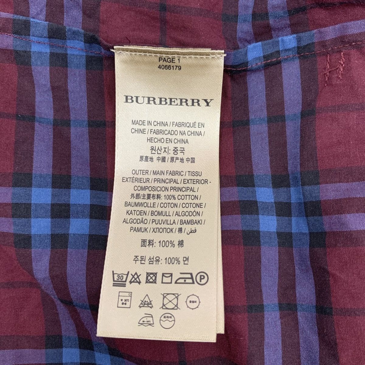 Burberry Burberry Deep Red Check Lapel Long-sleeve Shirt Dress K26WX Size M / US 6-8 / IT 42-44 - 7 Thumbnail