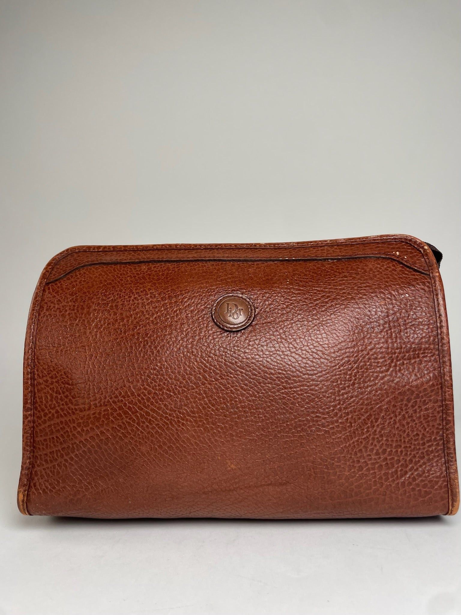 Dior Vintage Leather Clutch Brown Size ONE SIZE - 1 Thumbnail