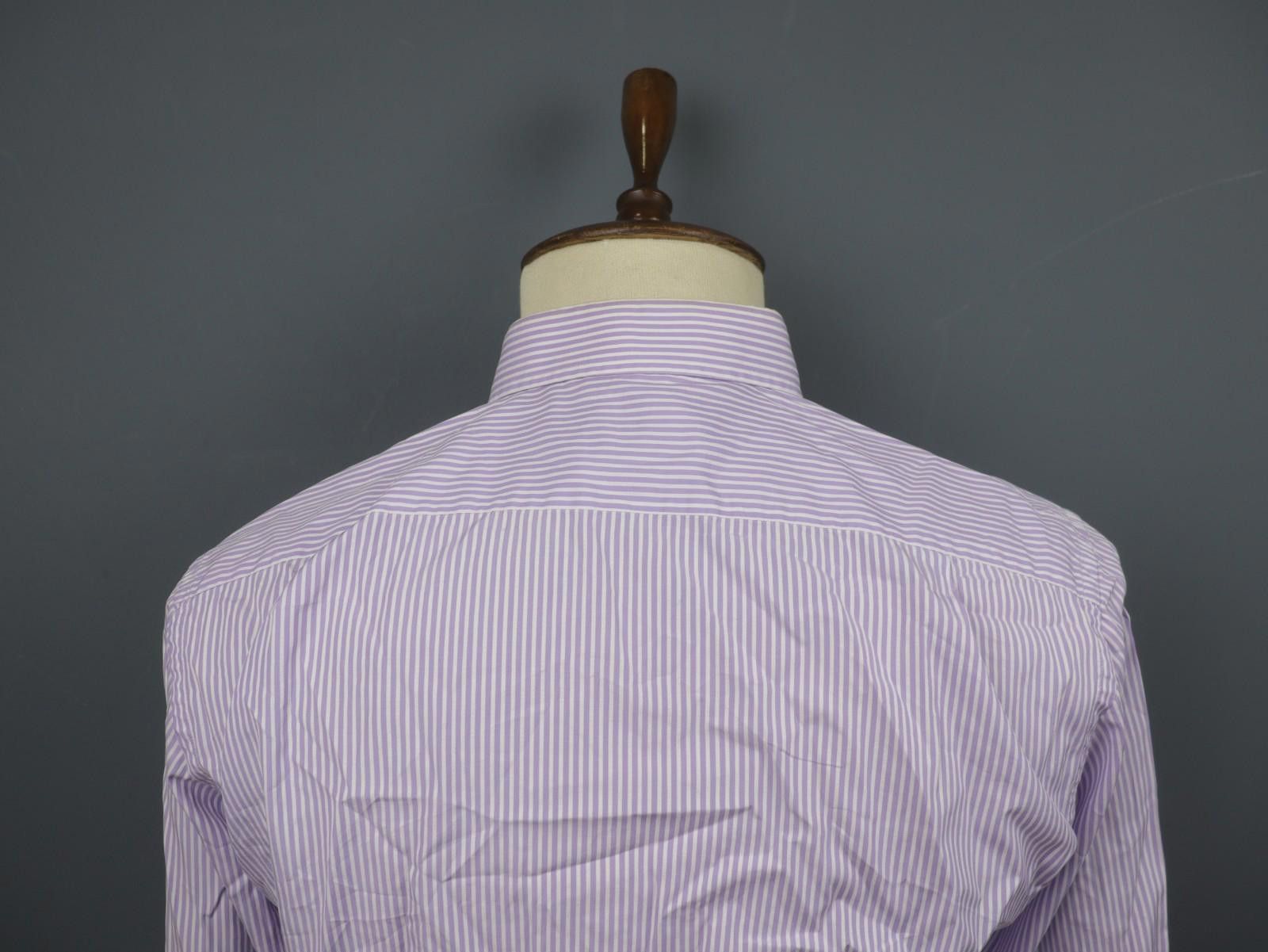 Ermenegildo Zegna Ermenegildo Zegna Pink White Striped Dress Shirt Size 40 Size 38R - 8 Thumbnail