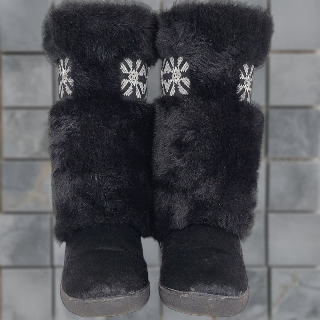 Vintage VINTAGE Technica Goat Hair Black Boots Women US 7 EU 38 Mid-Calf Pull On Snow Boot Ski Womens Size US 5 / IT 35 - 1 Thumbnail