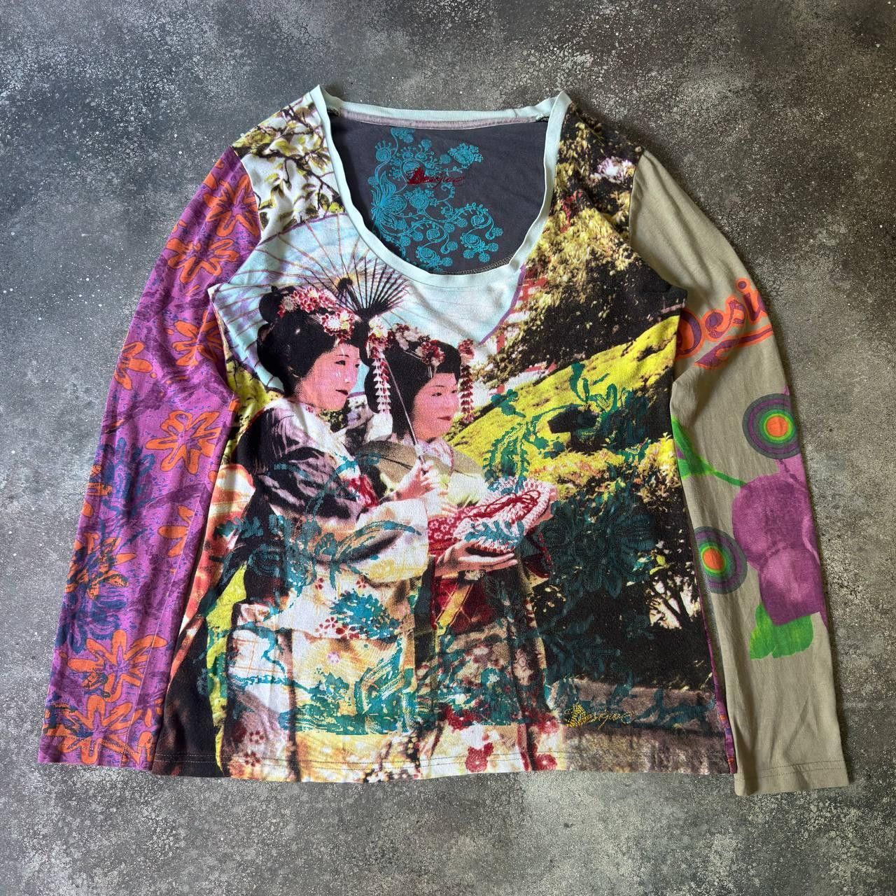 Y2K Desigual Japan Style Long Sleeve (Gaultier vibe)