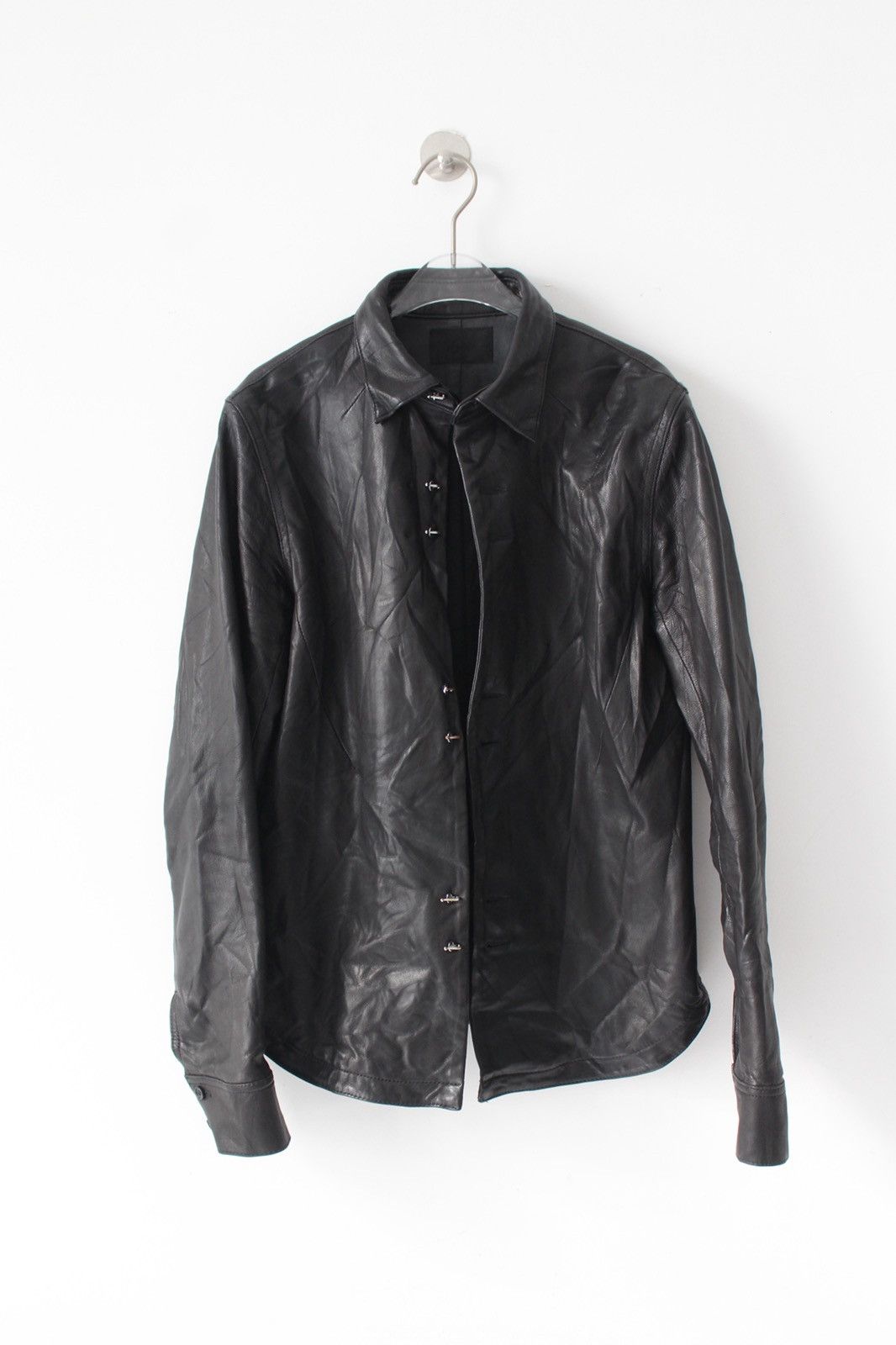 If Six Was Nine HYM JAPAN BY MORIMOTO BLACK GOAT LEATHER SHIRT JACKET Size US M / EU 48-50 / 2 - 1 Thumbnail