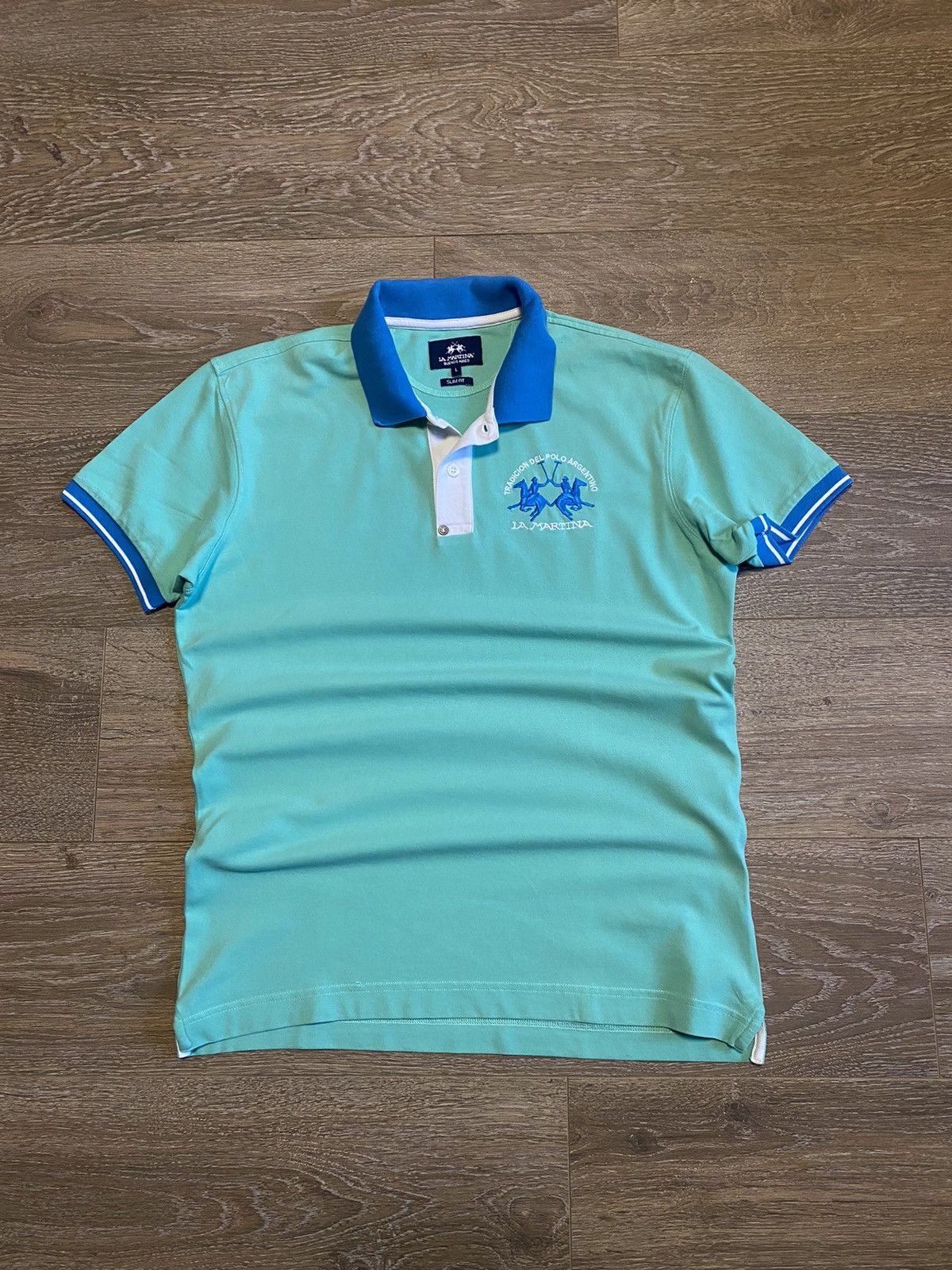 La Martina × Vintage Vintage La Martina Polo Tshit Emerald Size US L / EU 52-54 / 3 - 1 Thumbnail