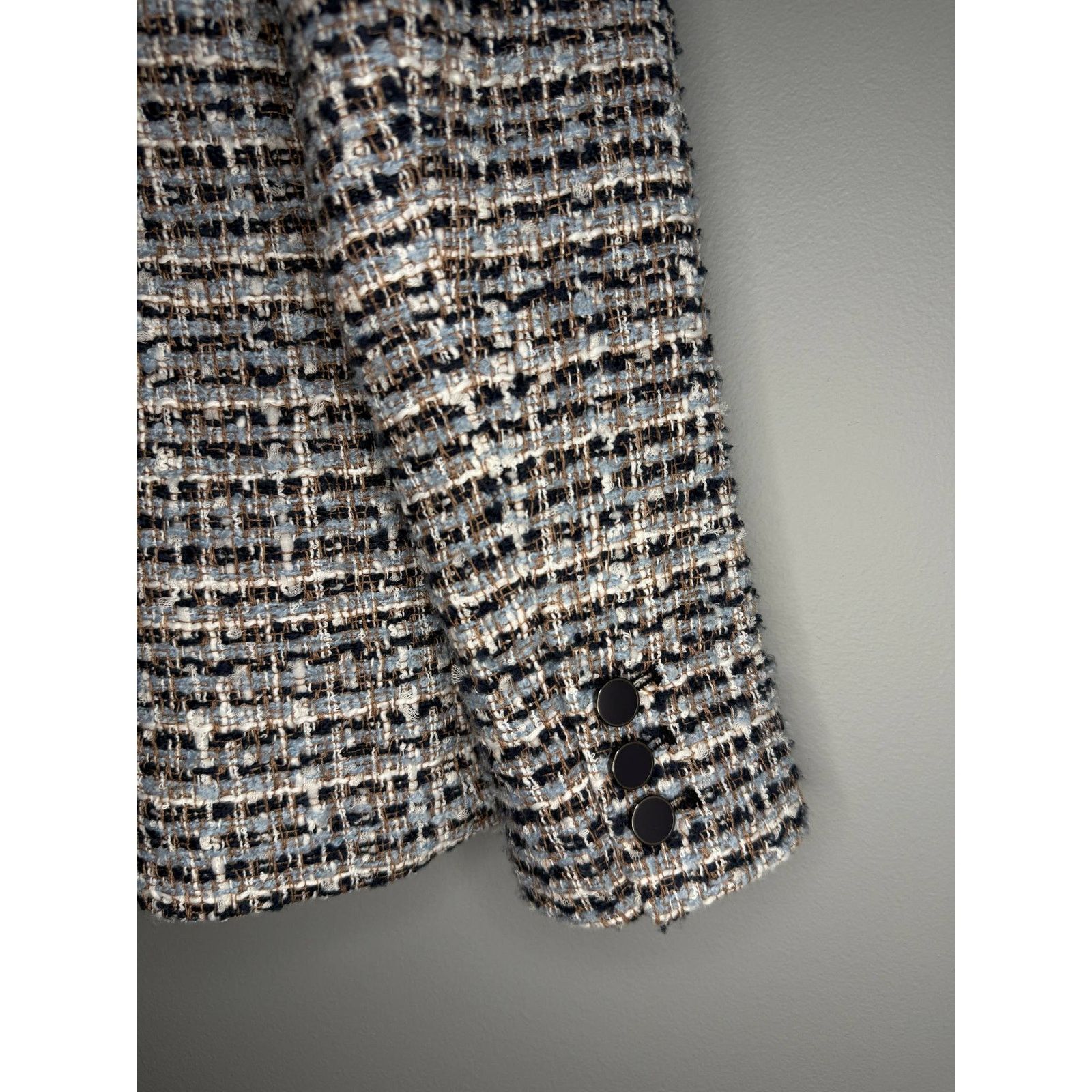 House of Harlow House of Harlow Double Breasted Tweed Blazer Navy/White M Size M / US 6-8 / IT 42-44 - 6 Thumbnail