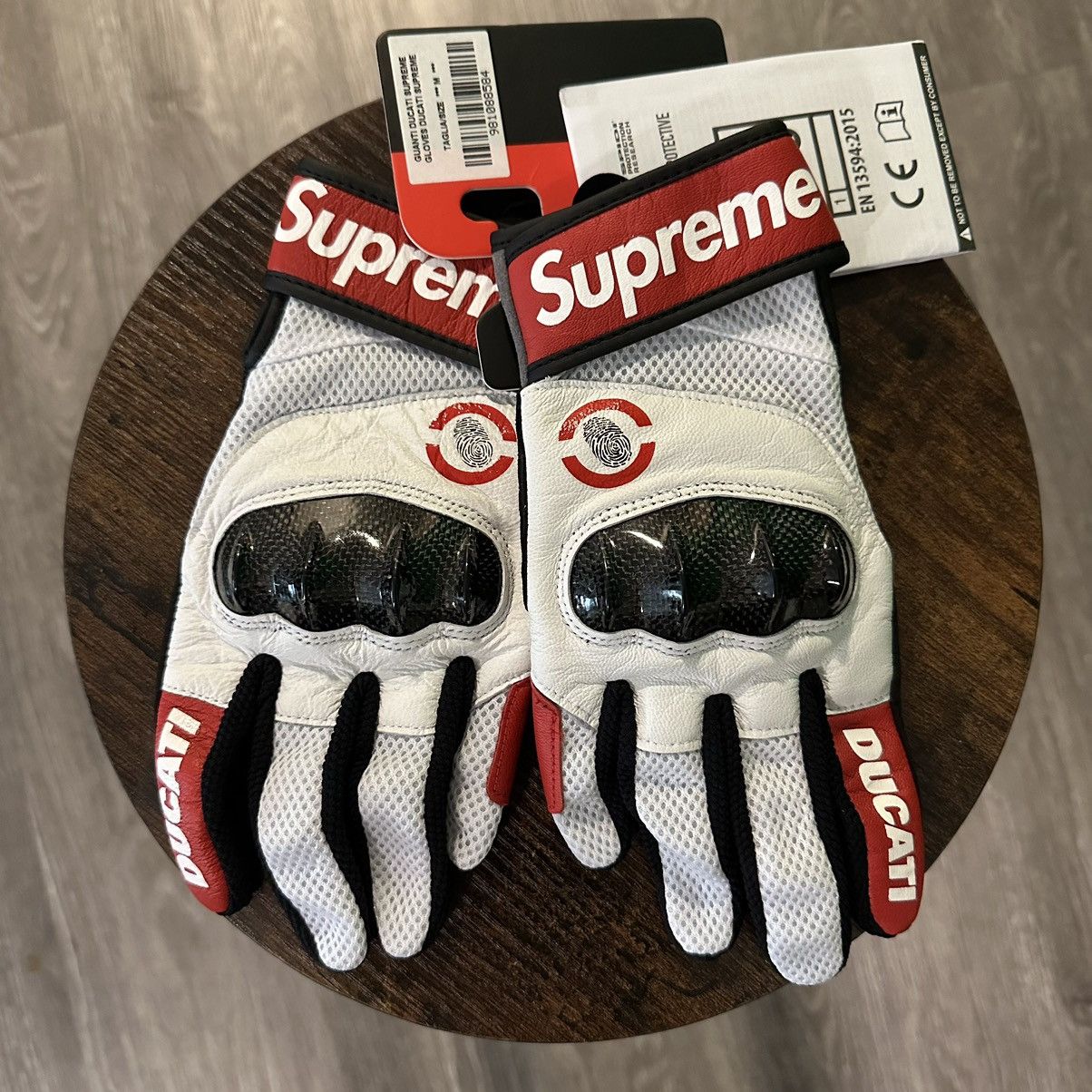 Ducati × Spidi × Supreme Supreme x Ducati C1 Leather Gloves - Size 