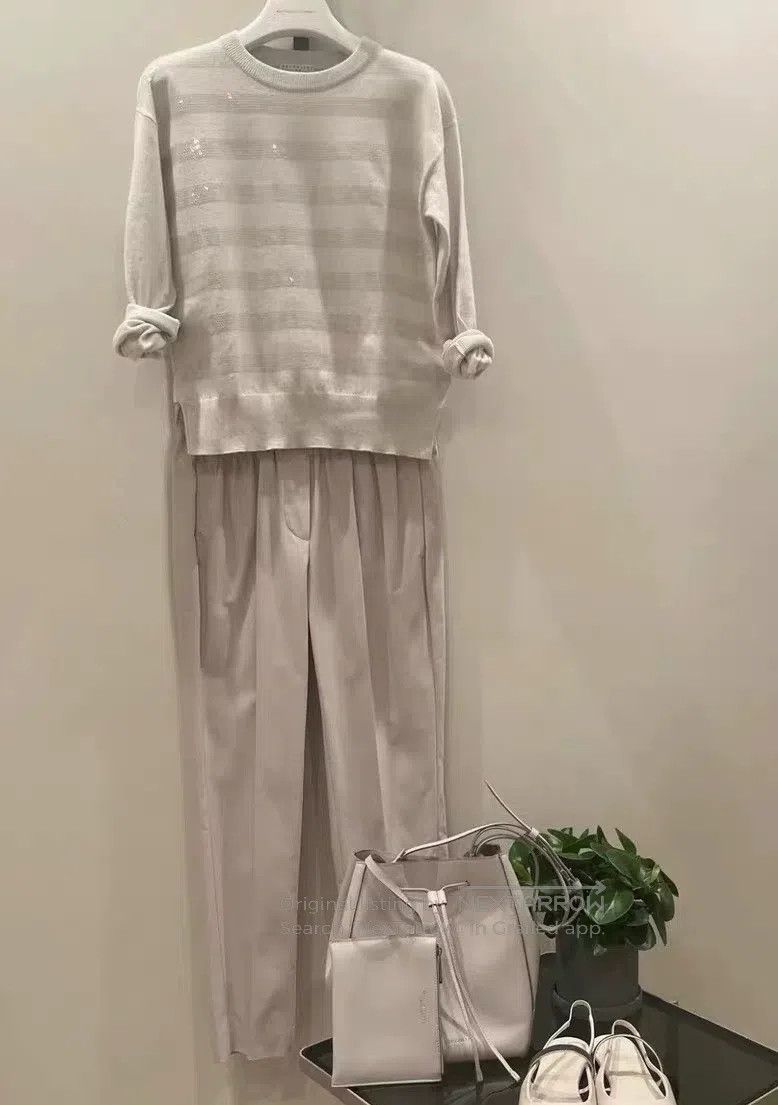 Brunello Cucinelli Brunello Cucinelli Glitter cashmere sweater Size S / US 4 / IT 40 - 2 Thumbnail
