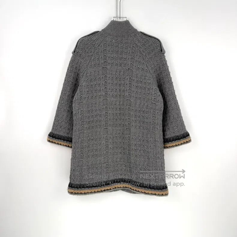 Chanel Chanel Grey gold buttoned epaulette cashmere dress Size XS / US 0-2 / IT 36-38 - 4 Thumbnail