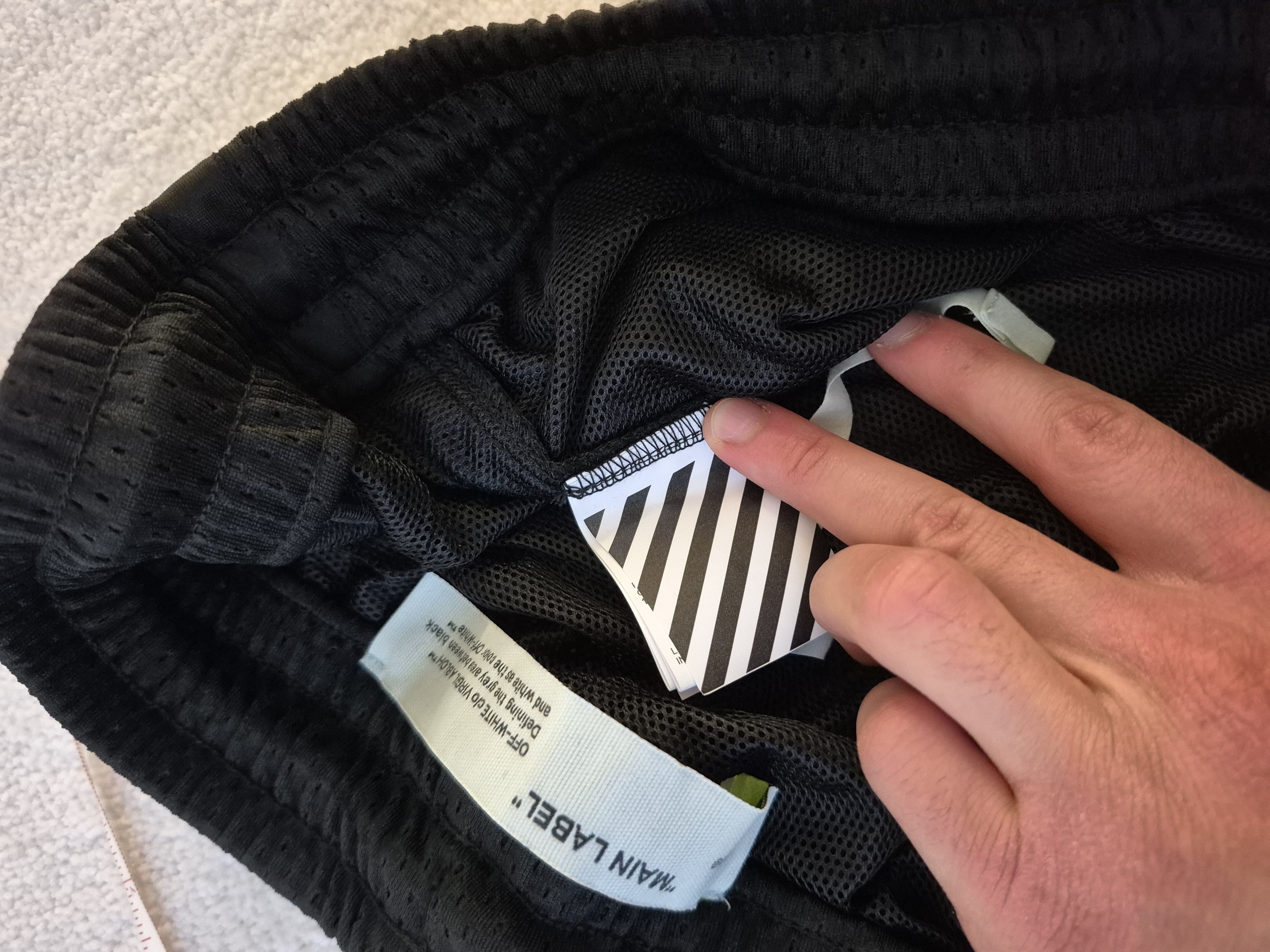 Off-White Off White Mesh Black Blue Shorts Virgil Medium Size US 32 / EU 48 - 3 Thumbnail