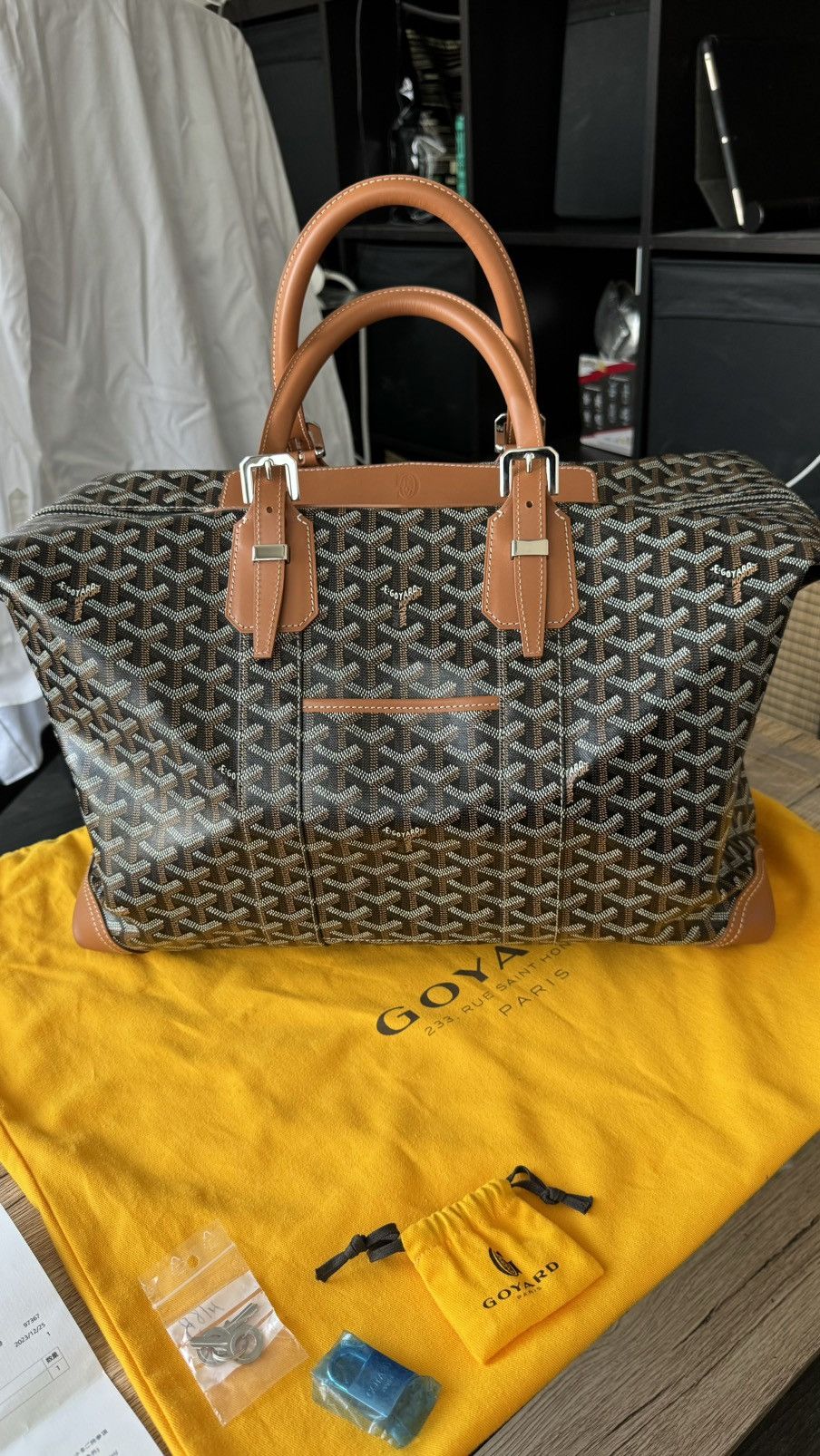 Goyard Latest Goyard 45 Bowling Foldable Duffle Hand Bag Grailed