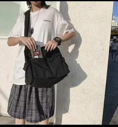 VIBE Casual Canvas Messenger Bag Size ONE SIZE - 2 Thumbnail