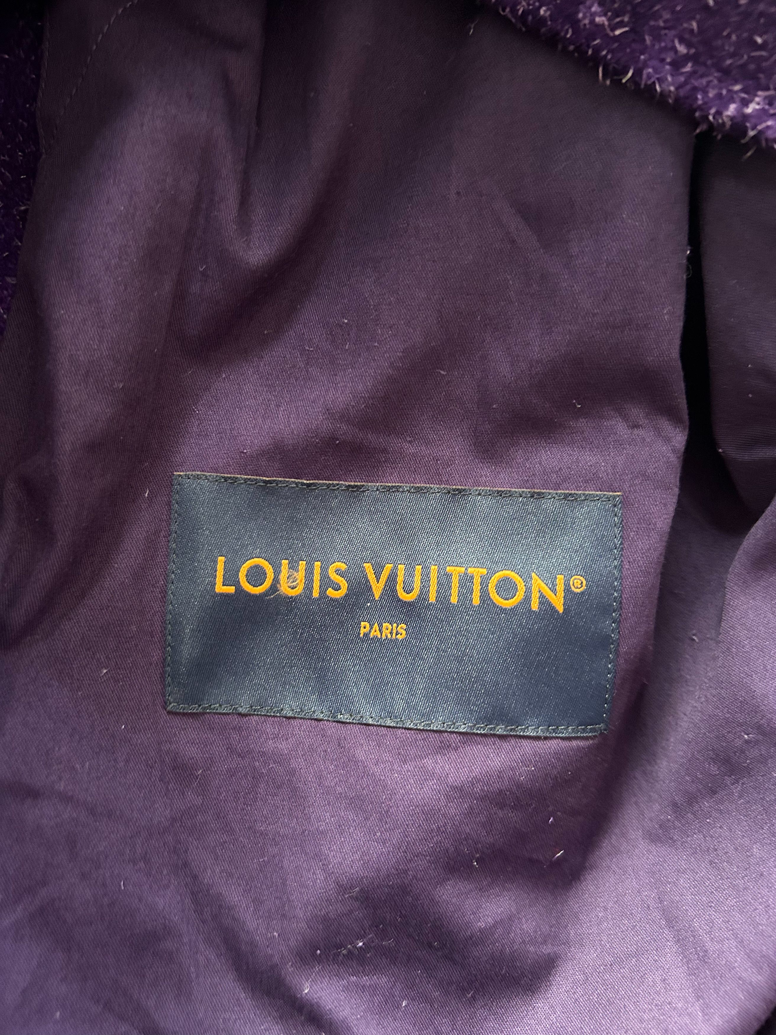 Louis Vuitton Louis Vuitton Purple Embossed Monogram Suede Workwear Jacket Size US XXL / EU 58 / 5 - 6 Thumbnail