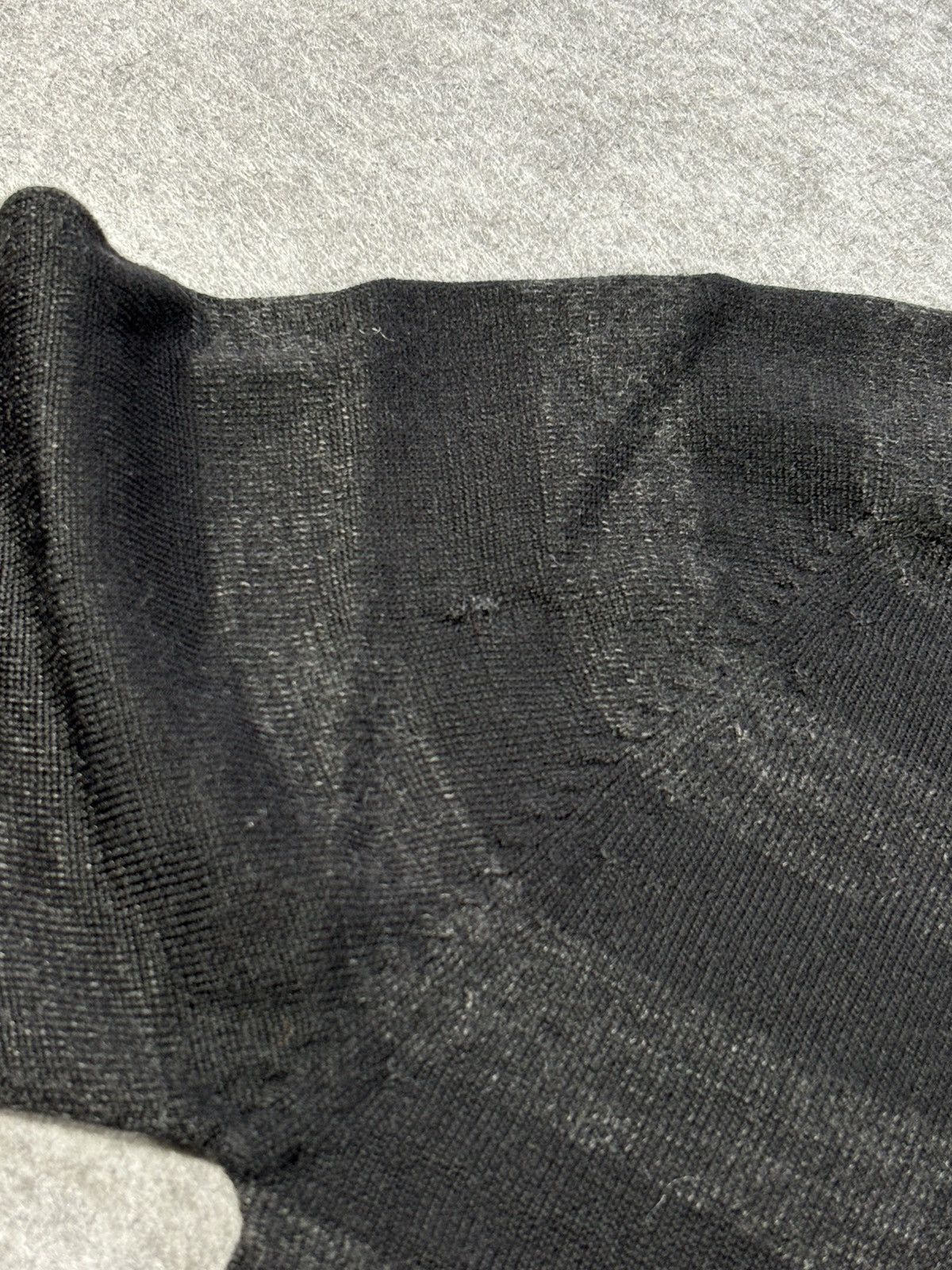 Japanese Brand The MO Eternal Black Striped Henley Knit Sweater Size US S / EU 44-46 / 1 - 6 Thumbnail