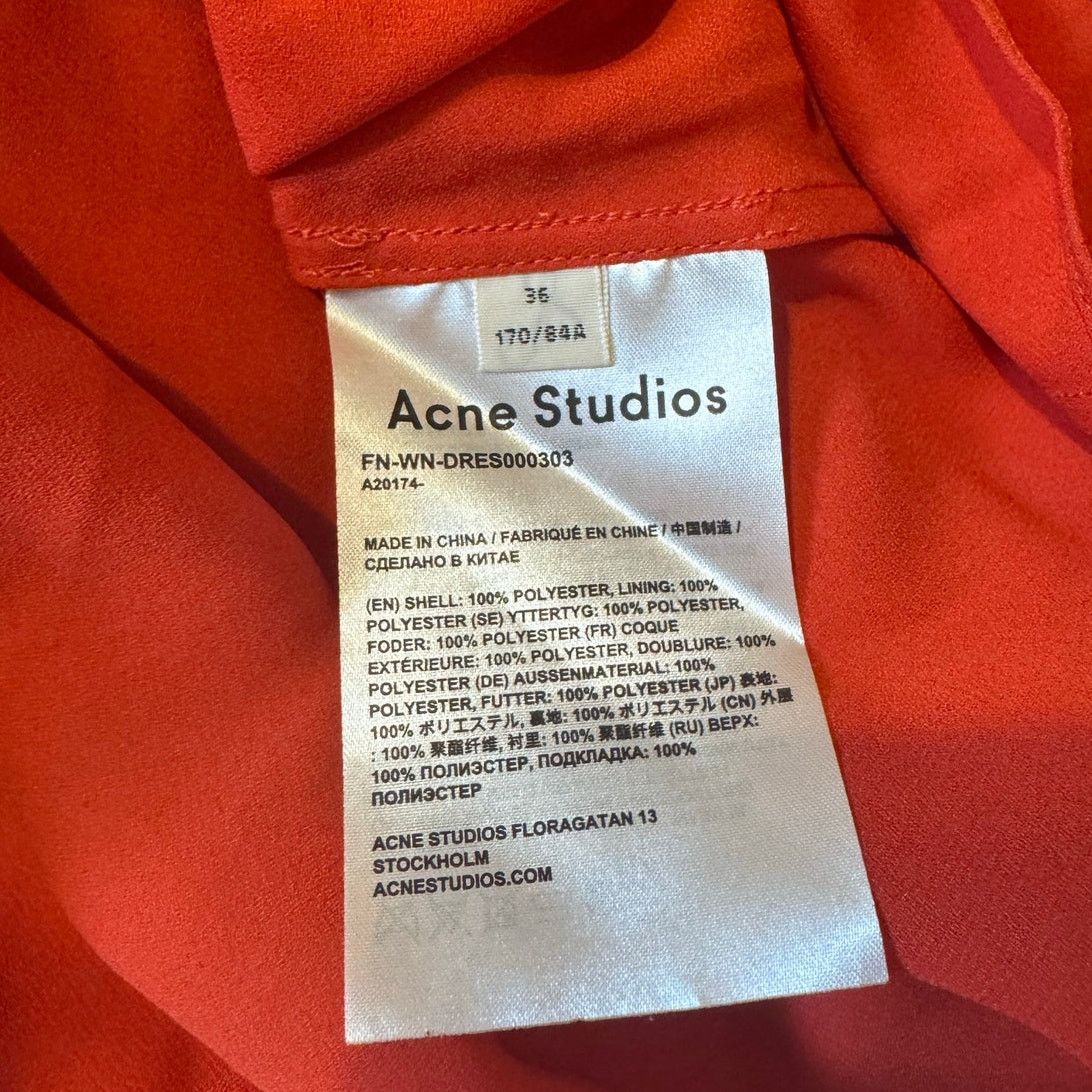 Acne Studios Acne Studios Bias-cut Georgette Long-Sleeve Dress - Size S Size S / US 4 / IT 40 - 11 Thumbnail