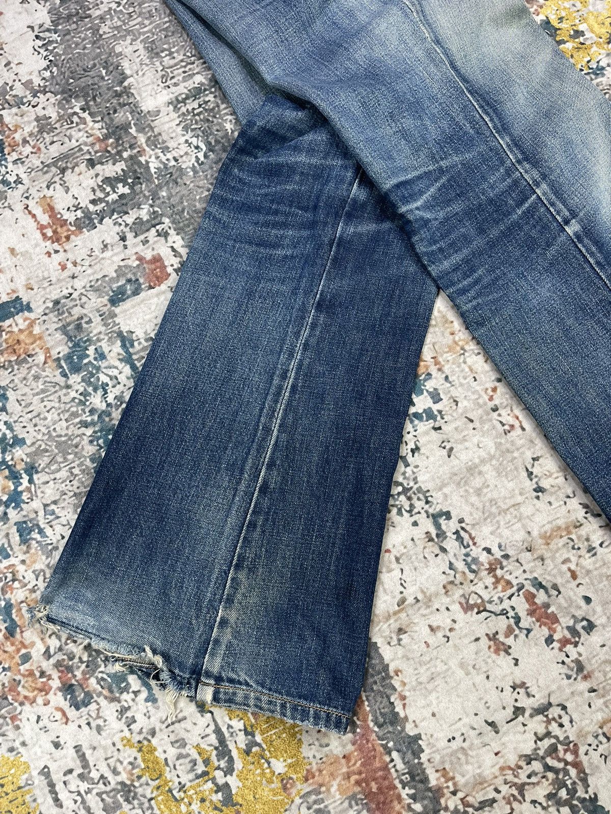 Wrangler Vtg 90s Wrangler Patch Pocket Boot Cut Flared Jeans Size 30" / US 8 / IT 44 - 16 Thumbnail