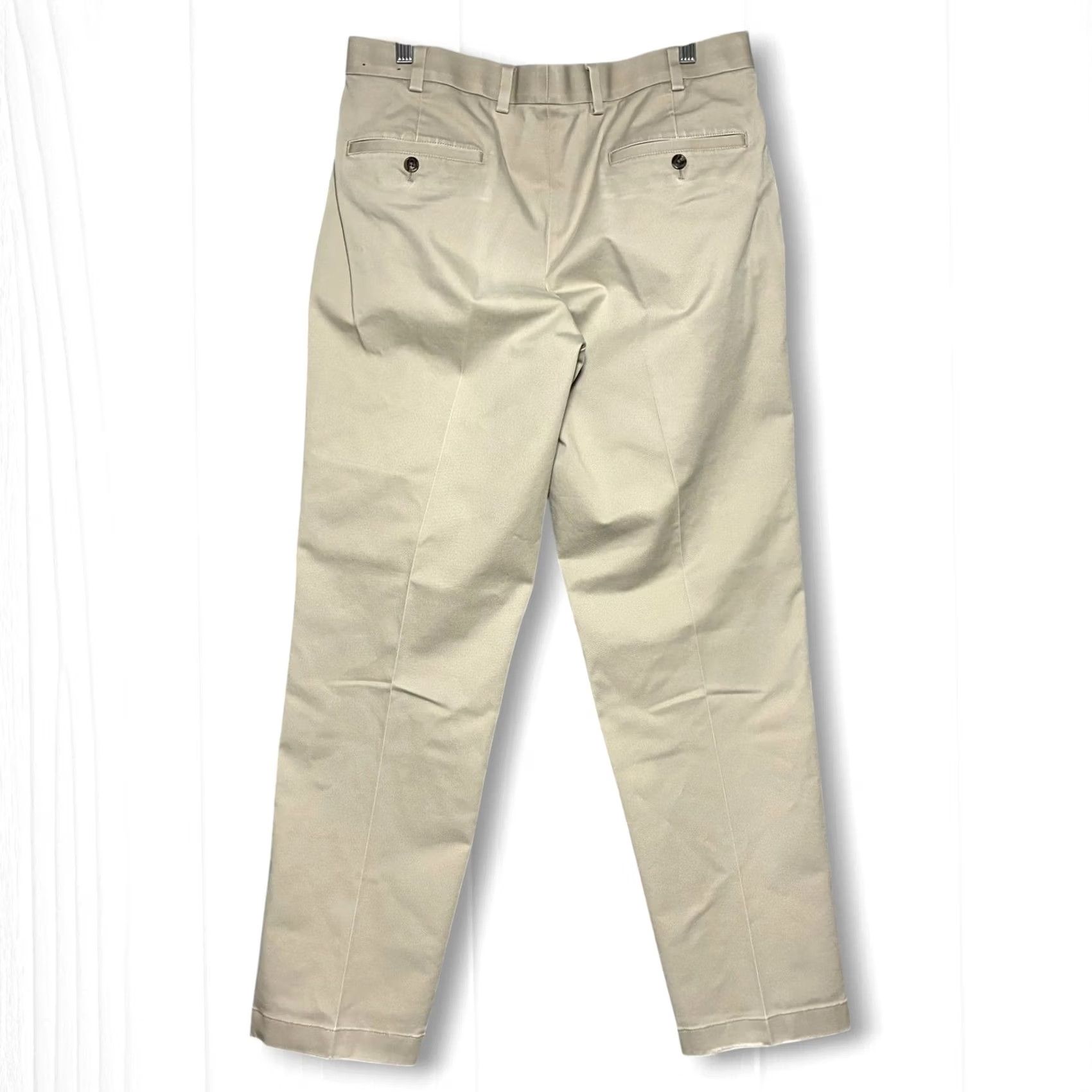 Brooks Brothers Brooks Brothers Clark Fit Advantage Chino Straight Leg Pants Mens 36x32 Khaki Size US 36 / EU 52 - 2 Thumbnail