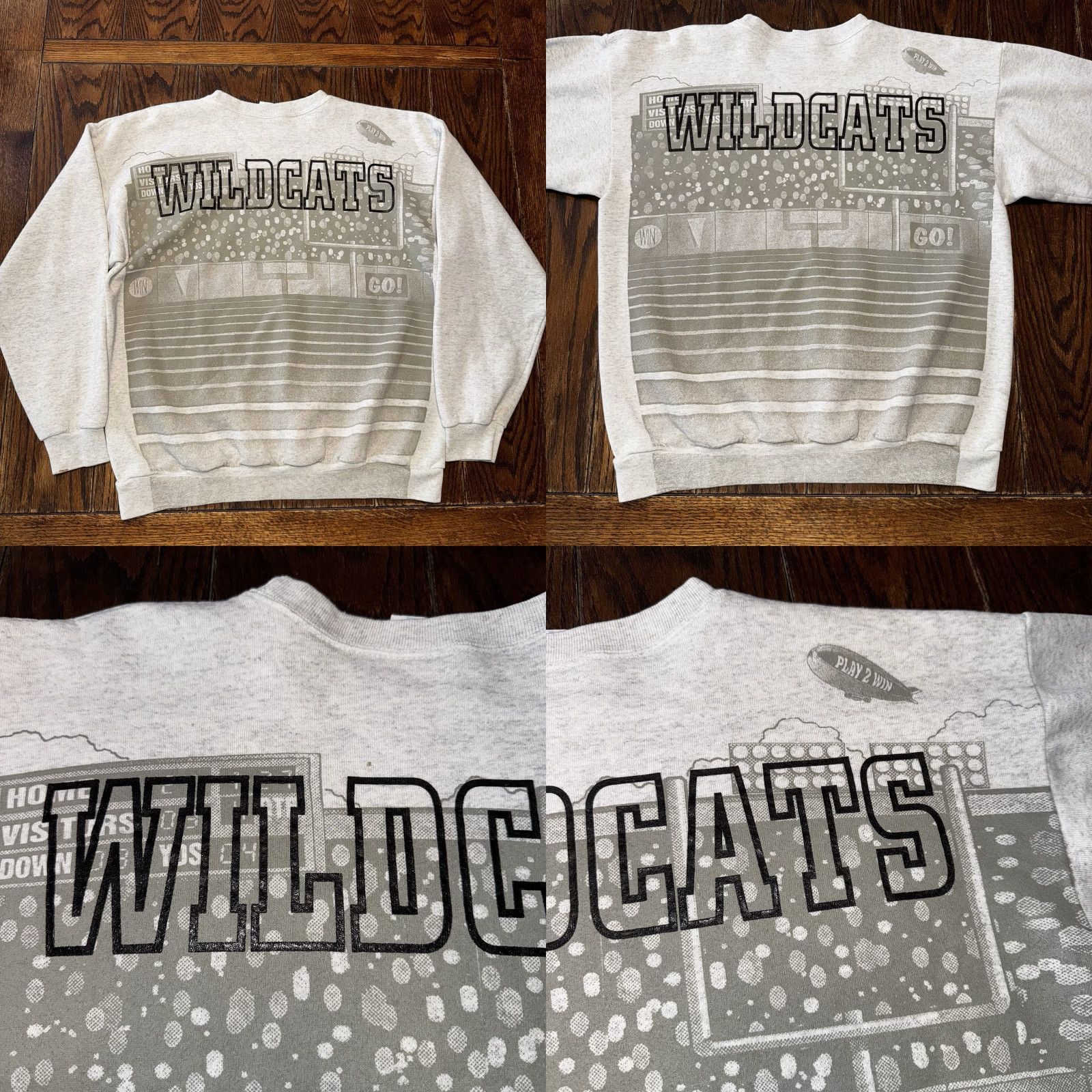 Vintage VINTAGE Lee Sport Fear This Sweatshirt Crewneck L USA Made Warsaw Wildcats Football Gray Cotton Blend Fleece Embroidered Men Sweatshirt 90s USA AOP Size US L / EU 52-54 / 3 - 8 Thumbnail
