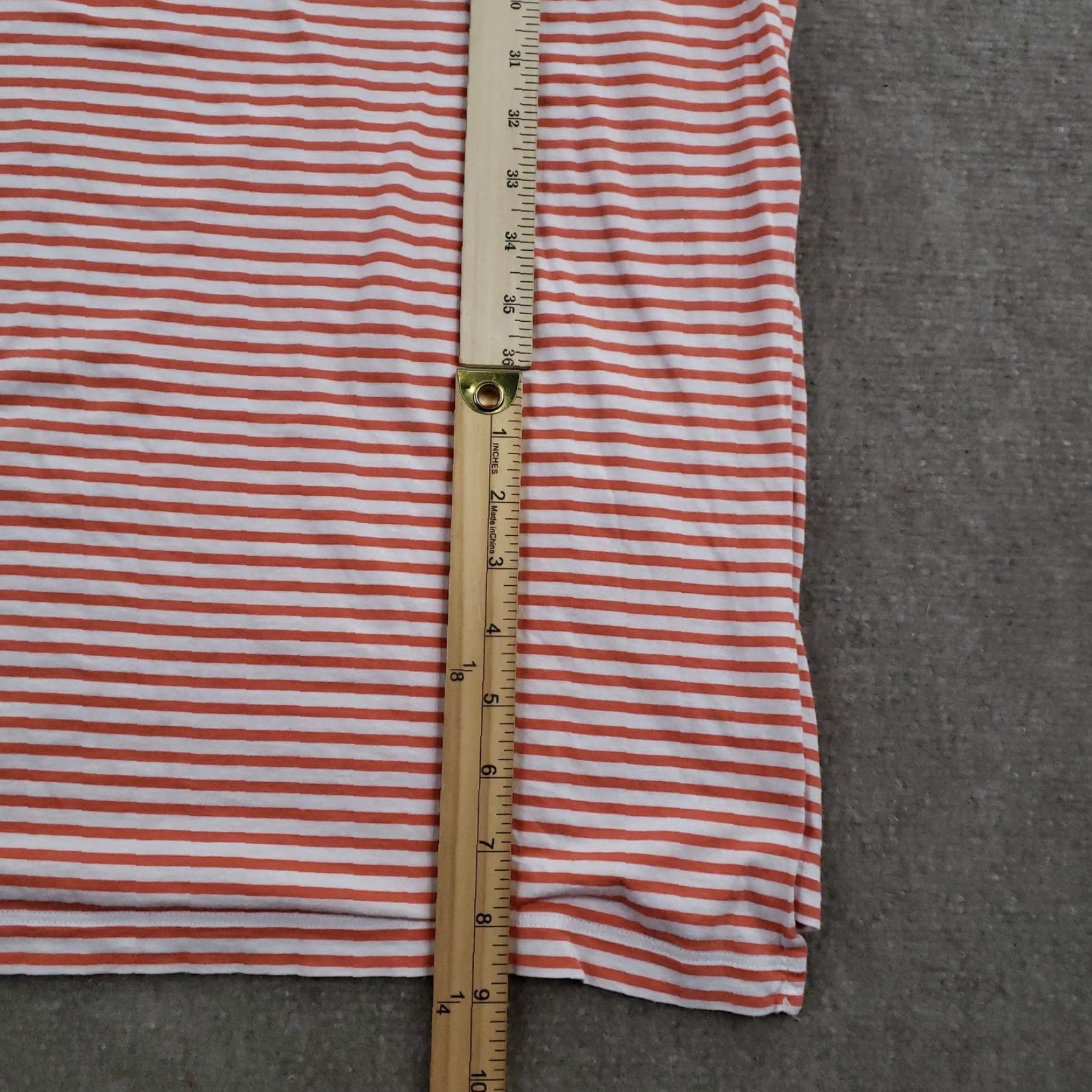 Hanro Hanro Dress Womens Small Orange White Striped Sleeveless Tank Midi Cotton Modal Jersey Scoop Neck Pullover Casual Travel Size S / US 4 / IT 40 - 5 Thumbnail