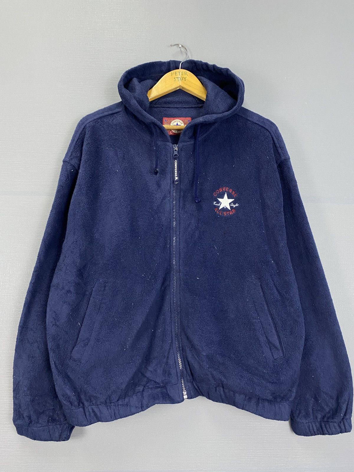 Converse × Vintage Vintage Converse Streetwear Fleece Hoodie Size US L / EU 52-54 / 3 - 2 Thumbnail