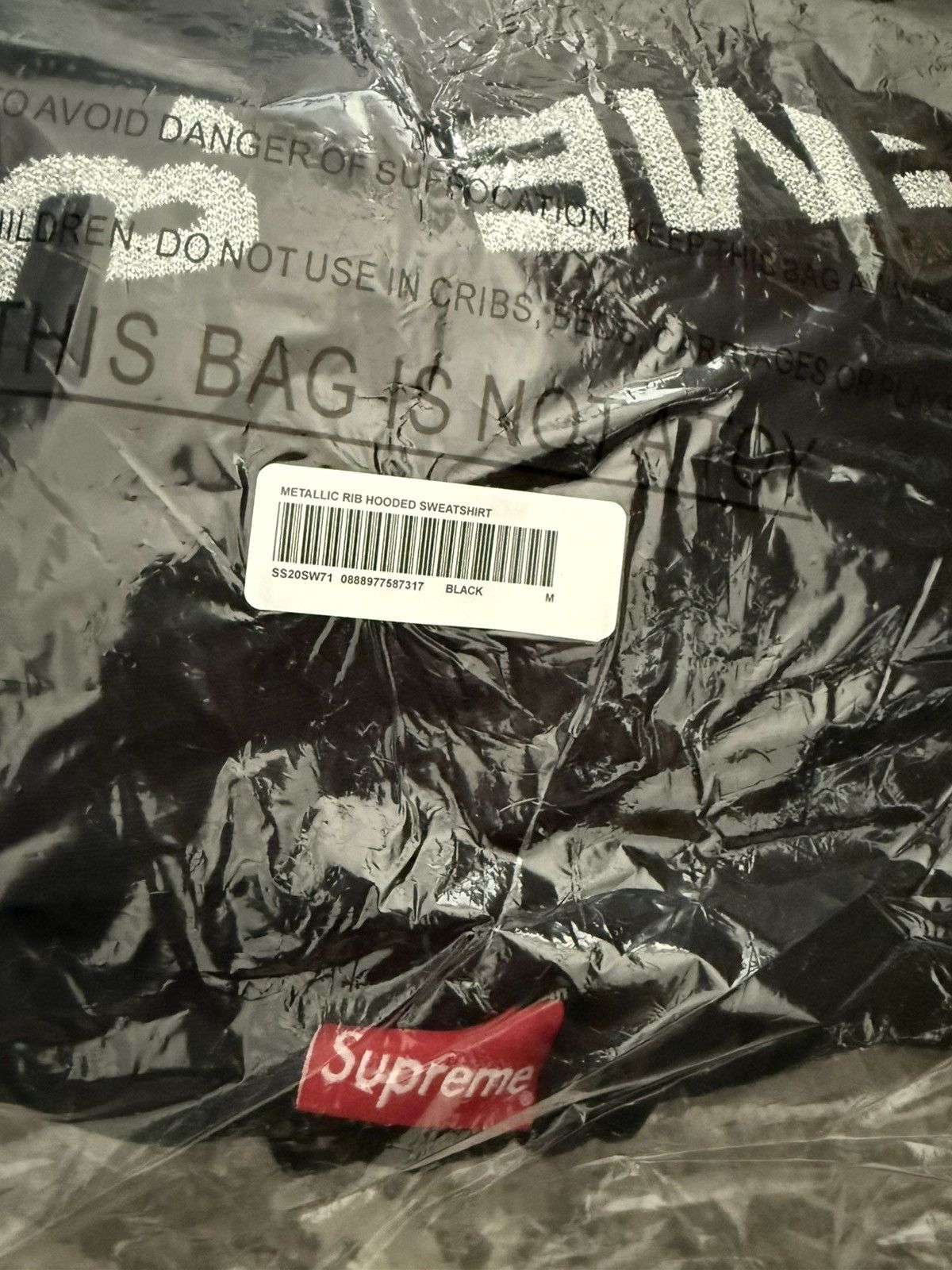 Supreme Supreme Metallic Rib Hooded Sweatshirt Size US 32 / EU 48 - 3 Thumbnail