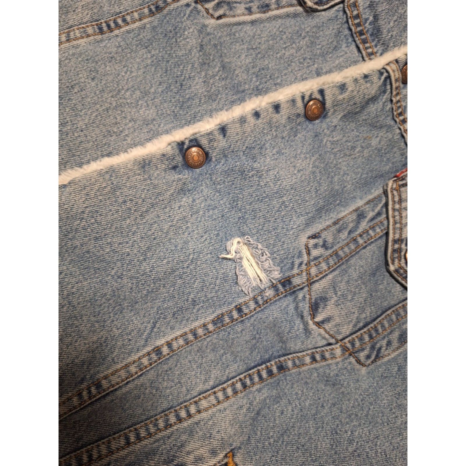 Levi's Levi's Jacket Sherpa Trucker Men XL Denim Blue Rock Casual Active Size US XL / EU 56 / 4 - 3 Thumbnail