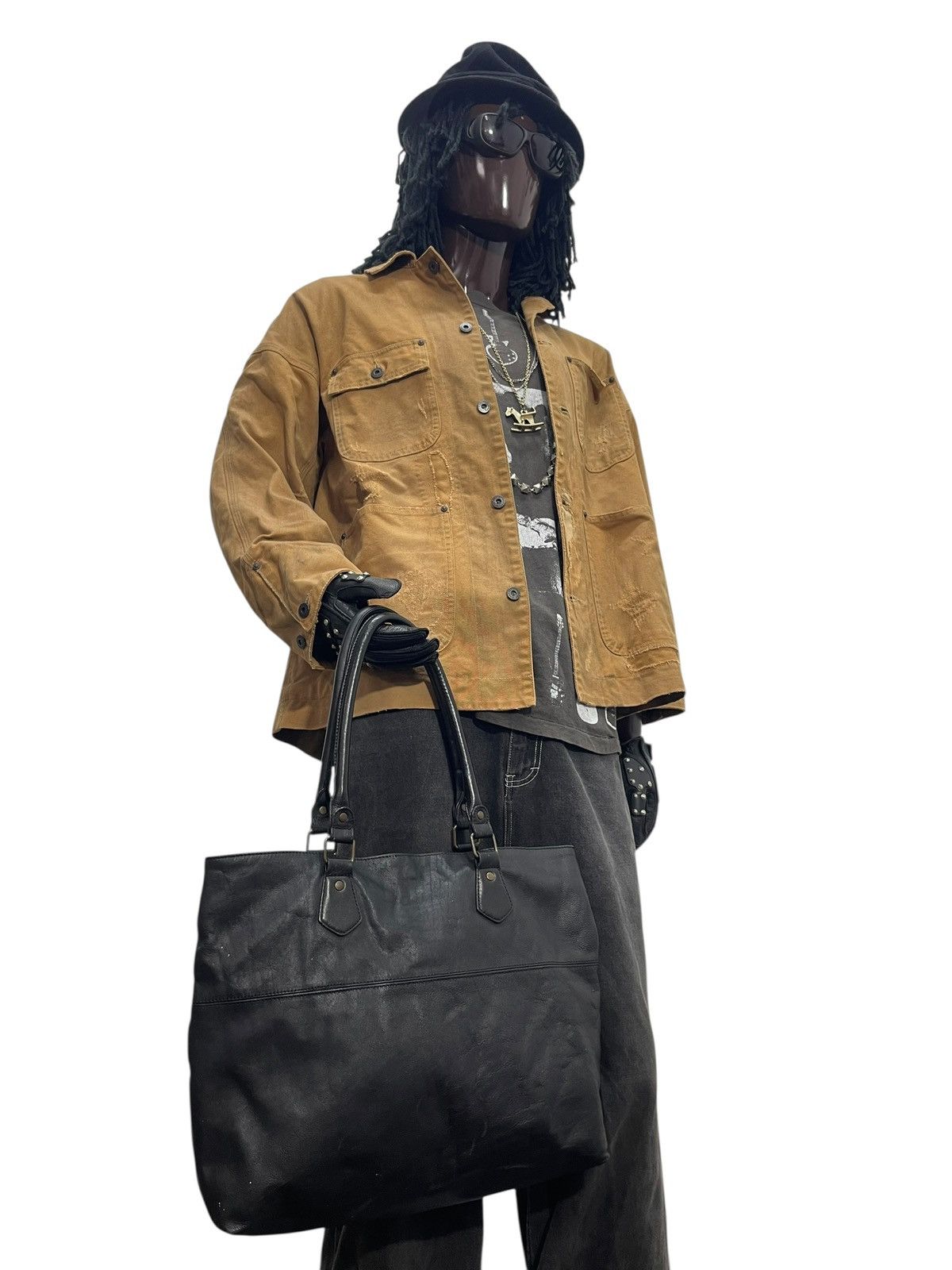 Leather Full Leather Ships Jet Blue Tote Shoulder Bag 1🟩2 Size ONE SIZE - 5 Thumbnail