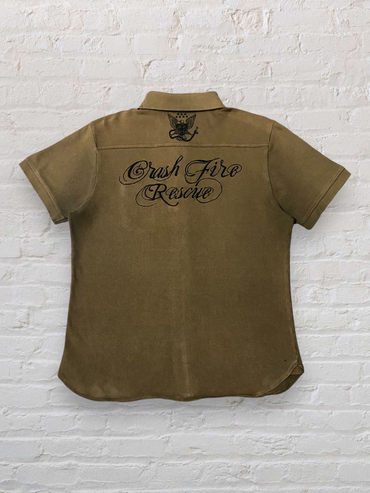 Japanese Brand RESCUE SQUAD JAPAN EMBEROIDERY BUTTON UP POLOS Size US M / EU 48-50 / 2 - 1 Thumbnail