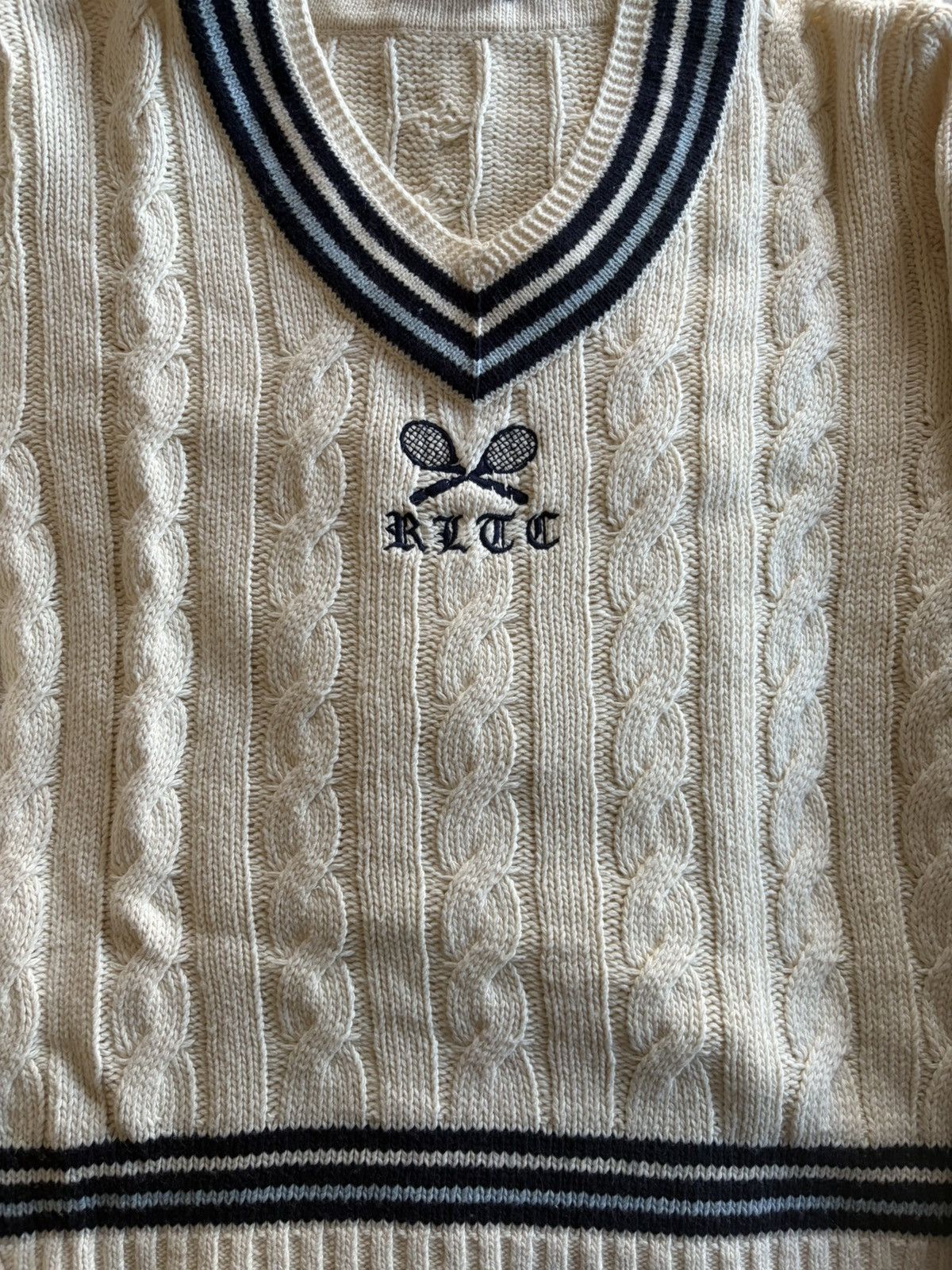 Polo Ralph Lauren Polo Ralph Lauren Cable-Knit Tennis Sweater Size US L / EU 52-54 / 3 - 3 Thumbnail