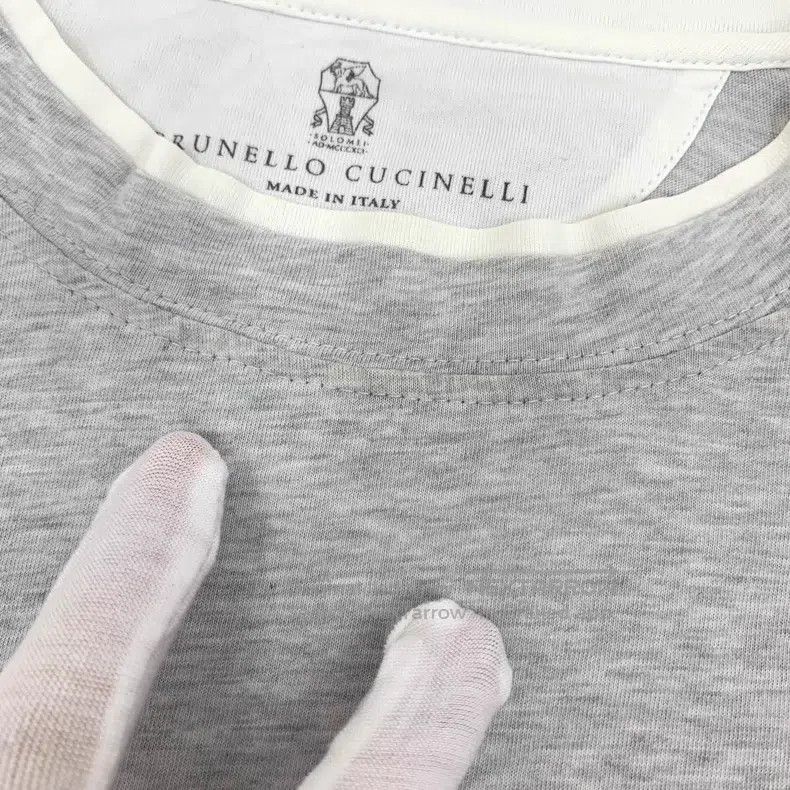 Brunello Cucinelli Brunello Cucinelli Gray, cotton crew-neck short-sleeve T-s Size US M / EU 48-50 / 2 - 8 Thumbnail