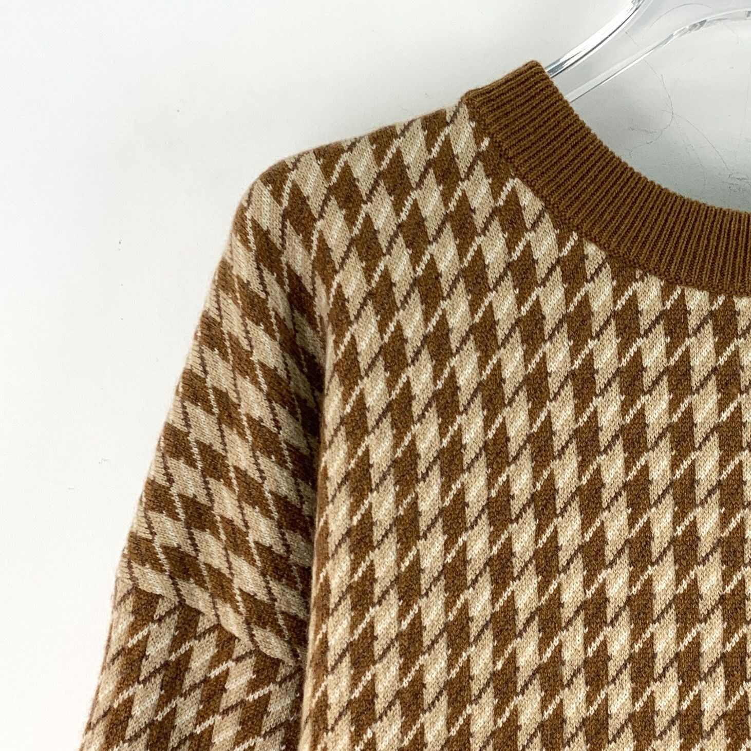 Hermes Hermes Houndstooth Cashmere Sweater Brown (34) Size XXS / US 00 / IT 34 - 3 Thumbnail
