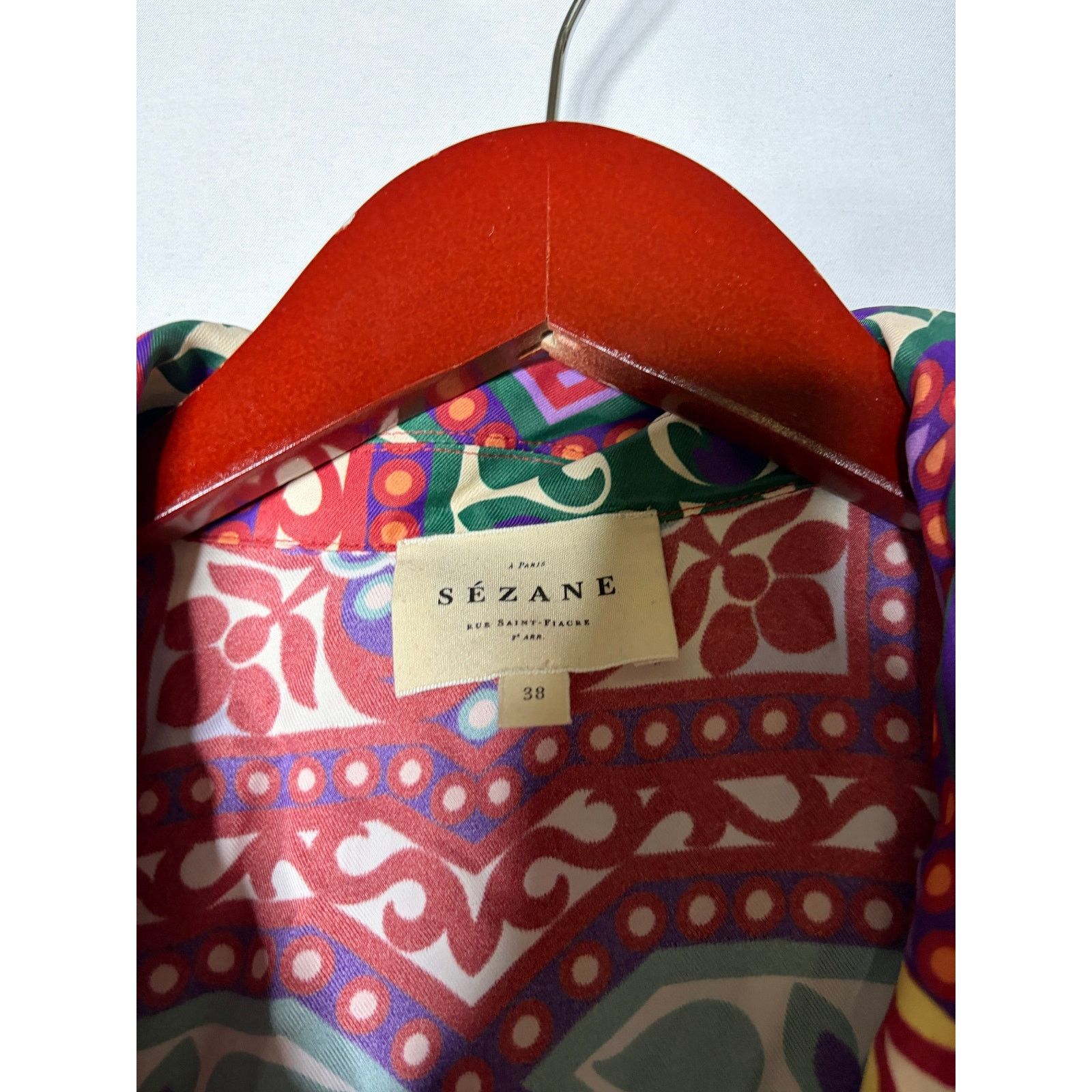 Sezane Sezane twisted print button down blouse sz FR 38 US 6 Size M / US 6-8 / IT 42-44 - 3 Thumbnail