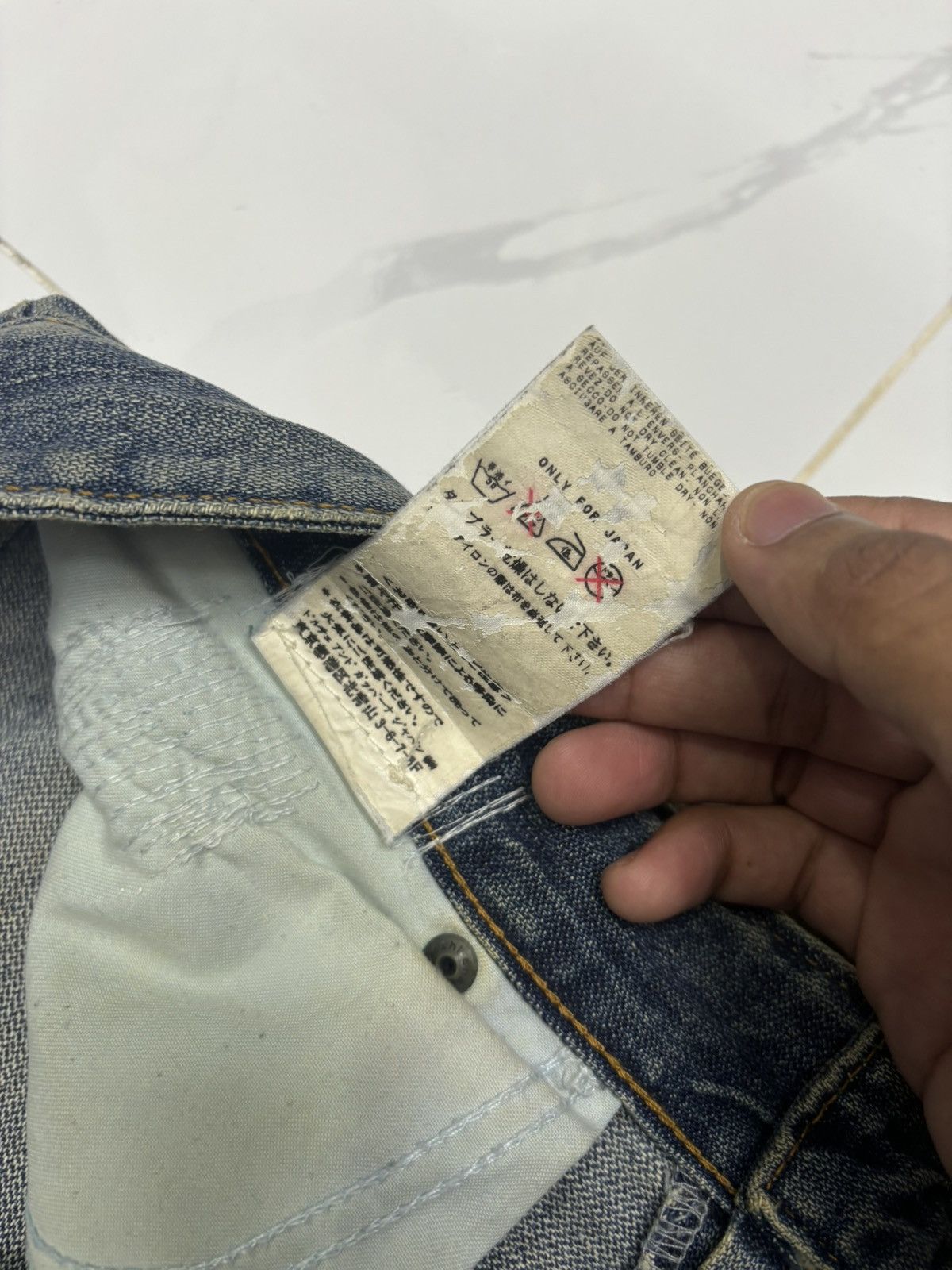 Dolce & Gabbana × If Six Was Nine × Le Grande Bleu (L.G.B.) 🐎 DOLCE & GABBANA ARMY BATTALION DISTRESSED DENIM JEANS Size US 34 / EU 50 - 14 Thumbnail