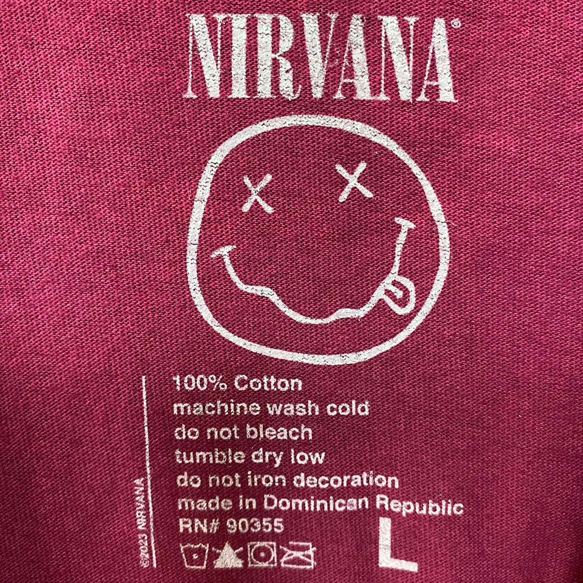 Nirvana Nirvana Neverming Grunge Magenta Rock Tee Large Size US L / EU 52-54 / 3 - 4 Thumbnail
