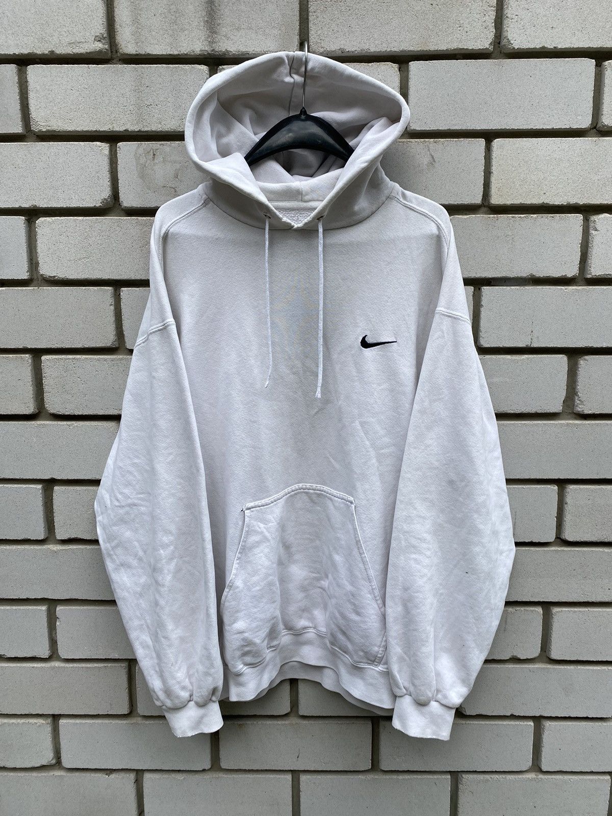 Nike × Vintage Vintage Nike Y2K Baggy Boxy Hoodie basic swoosh Size US L / EU 52-54 / 3 - 10 Thumbnail