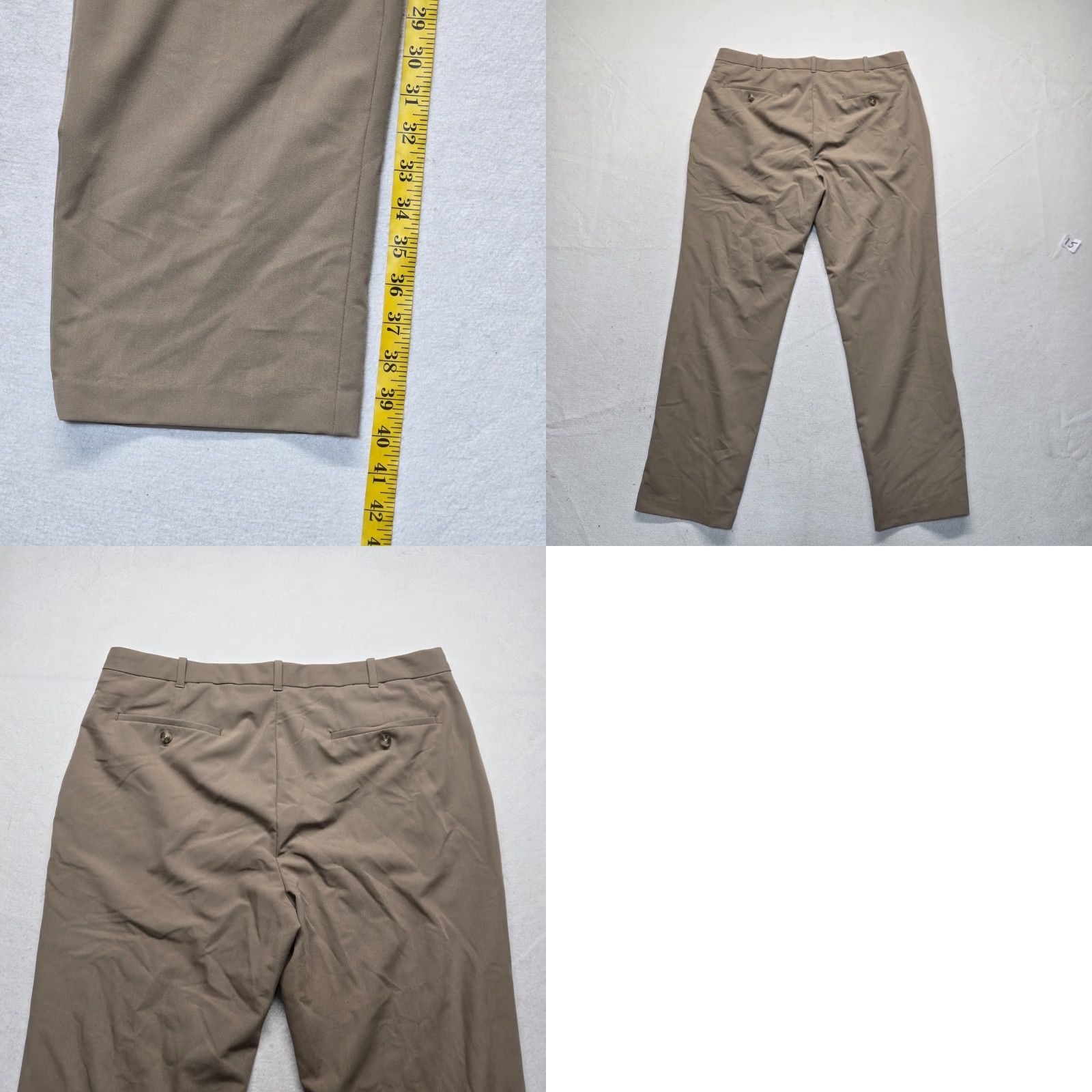 Izod Izod Golf Pants Men's 36 x 30 Tan Lightweight Performance Flat Front Size US 36 / EU 52 - 8 Thumbnail