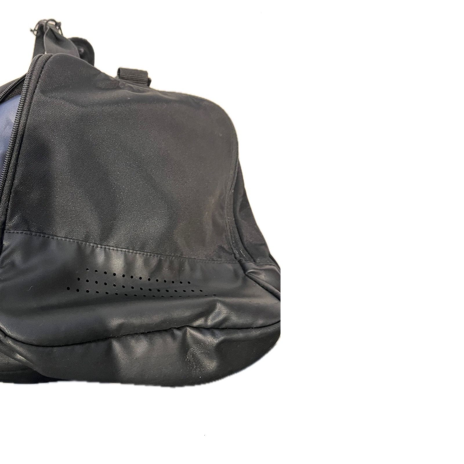 Adidas Adidas Faux Leather Medium 22"x10"x10" Black White Gym Bag Size ONE SIZE - 5 Thumbnail