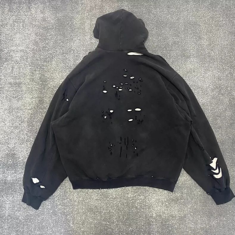 Balenciaga Balenciaga Balenciaga Distressed Logo Hoodie -2507 Size US M / EU 48-50 / 2 - 2 Thumbnail