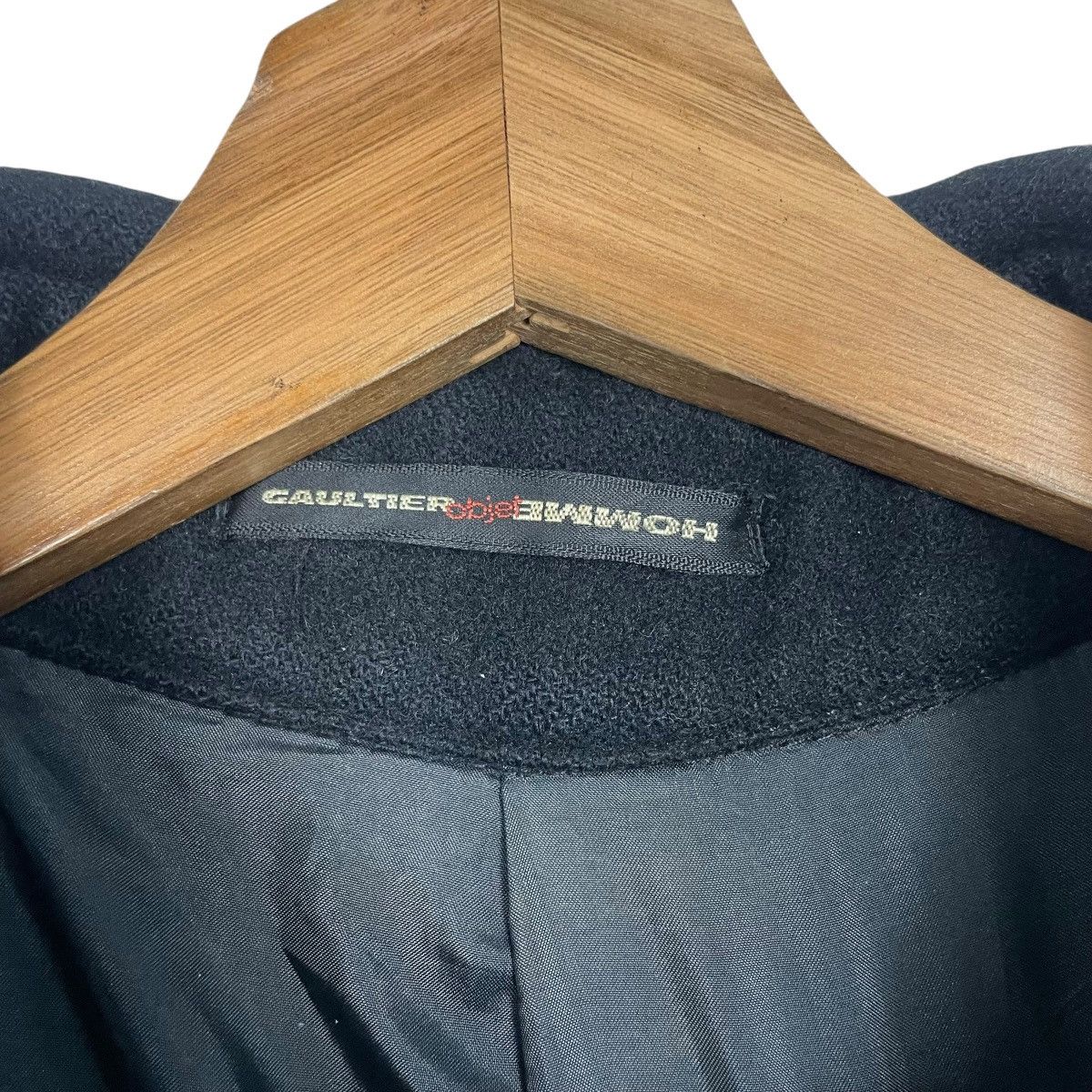 Jean Paul Gaultier Gaultier Homme Object Wool Black Coat Size US M / EU 48-50 / 2 - 17 Thumbnail