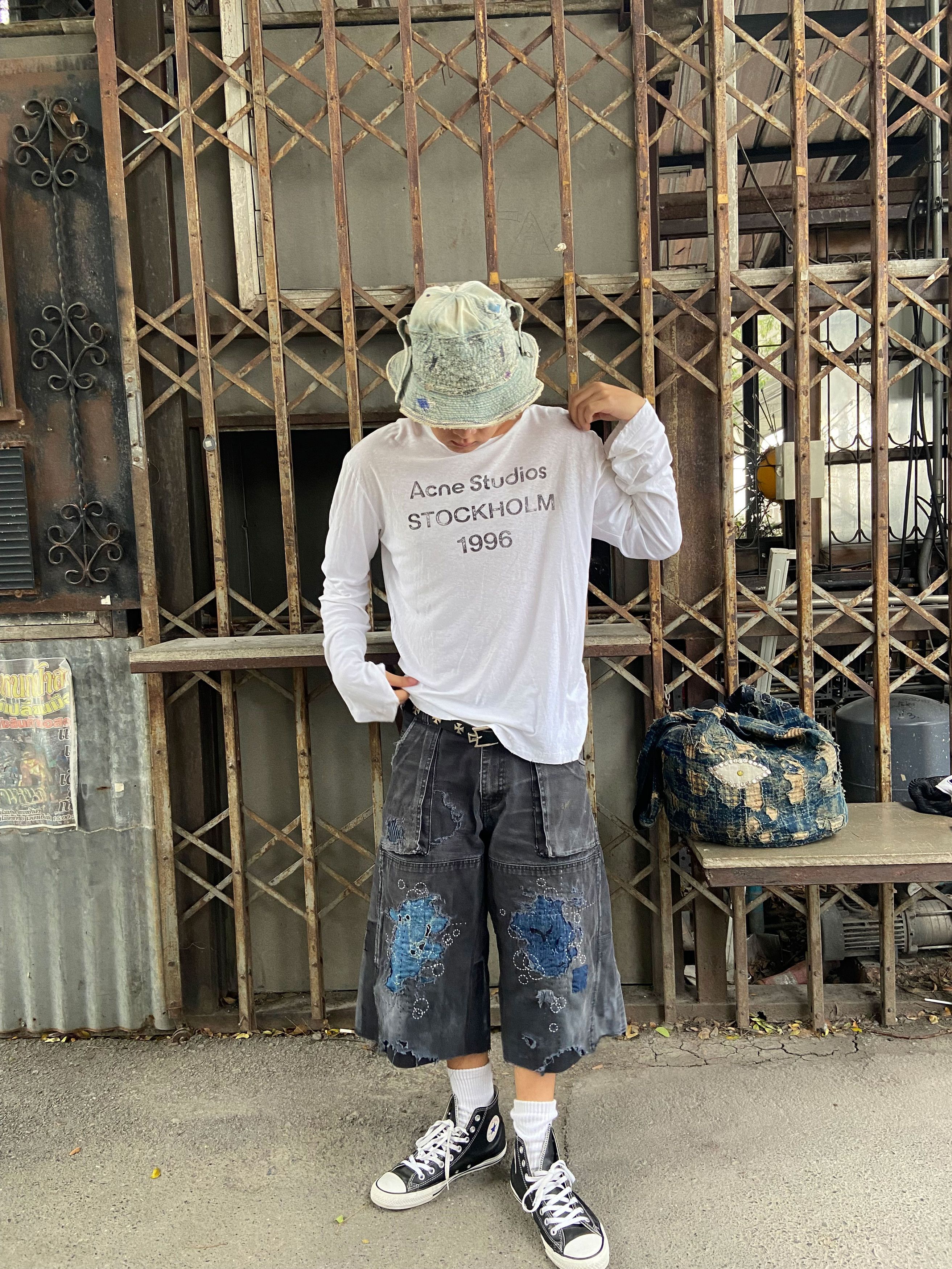 Japanese Brand Vintage Sashiko Repair Dickies Short Double Knee Pant Size US 34 / EU 50 - 18 Thumbnail