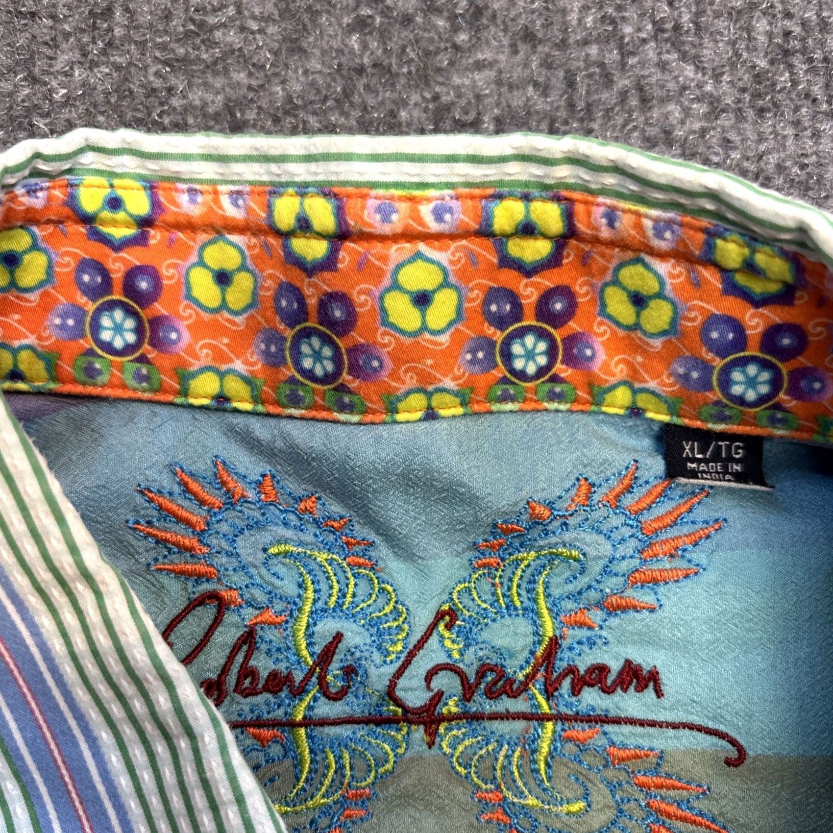 Robert Graham Robert Graham Long Sleeve Button-Down Vertical Stripes Flip Cuff Mens XL Pastels Size US XL / EU 56 / 4 - 2 Thumbnail